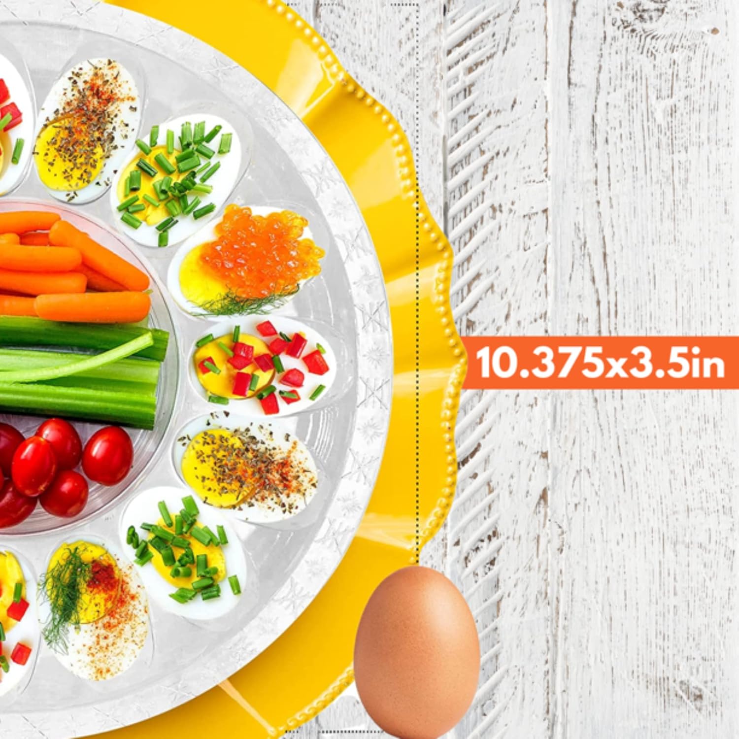 KRE Sure – Portador de huevos con tapa de 10.375 x 3.5 pulgadas, seguro para congelador, cocina, exterior, interior, cocina, cocina, día de San