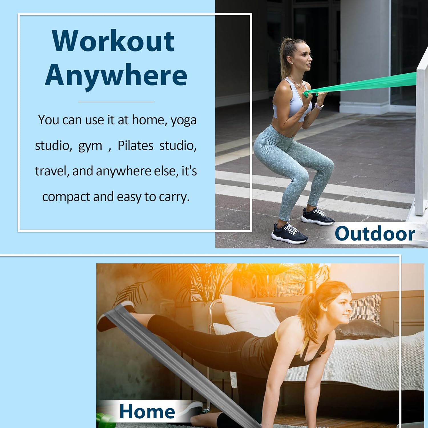 Bandas de resistencia para entrenamiento, bandas de terapia física, bandas elásticas y de ejercicio para estiramiento, adecuadas para