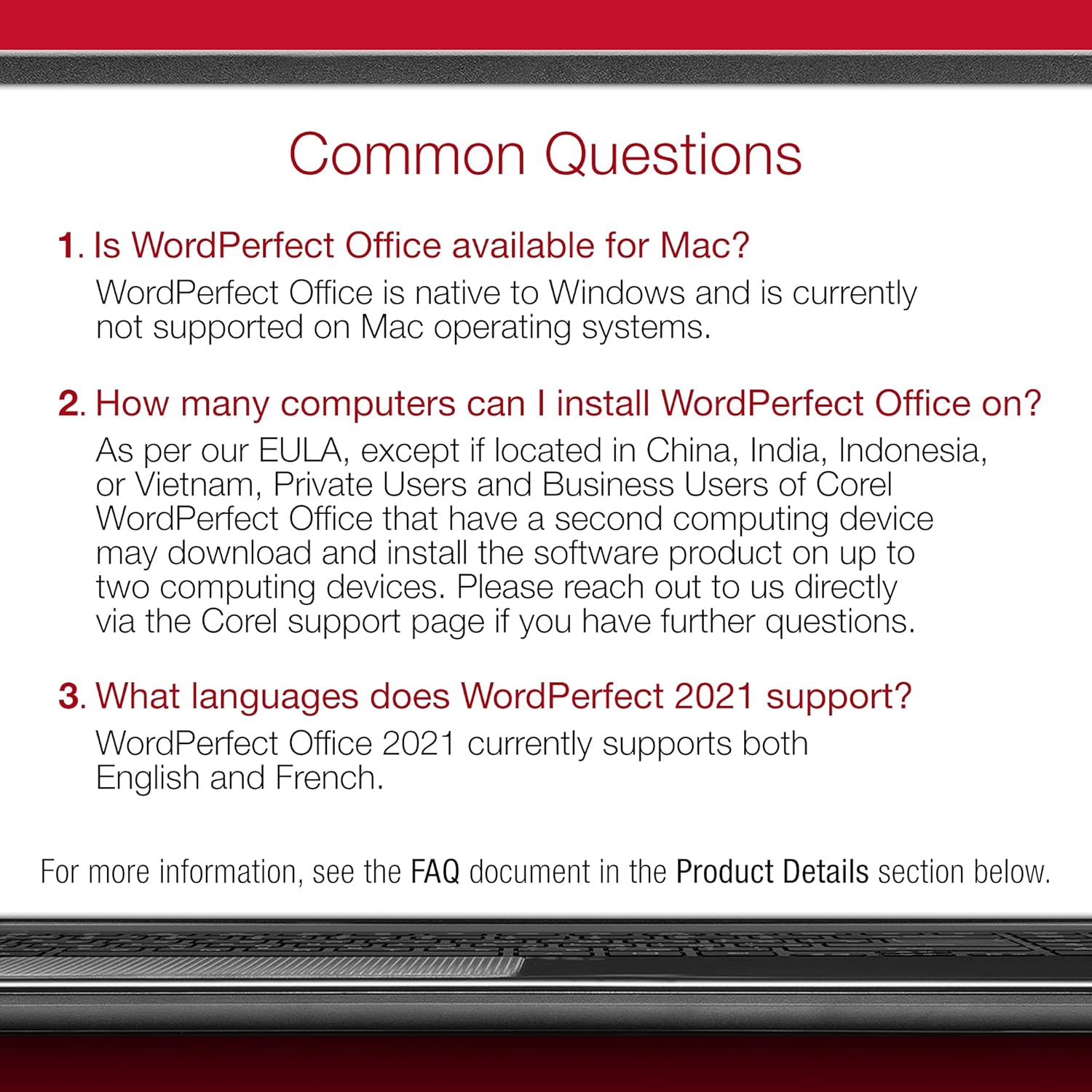 Corel WordPerfect Office Professional 2021  Paquete de oficina de procesador de texto, hojas de cálculo, presentación y software de gestión de base