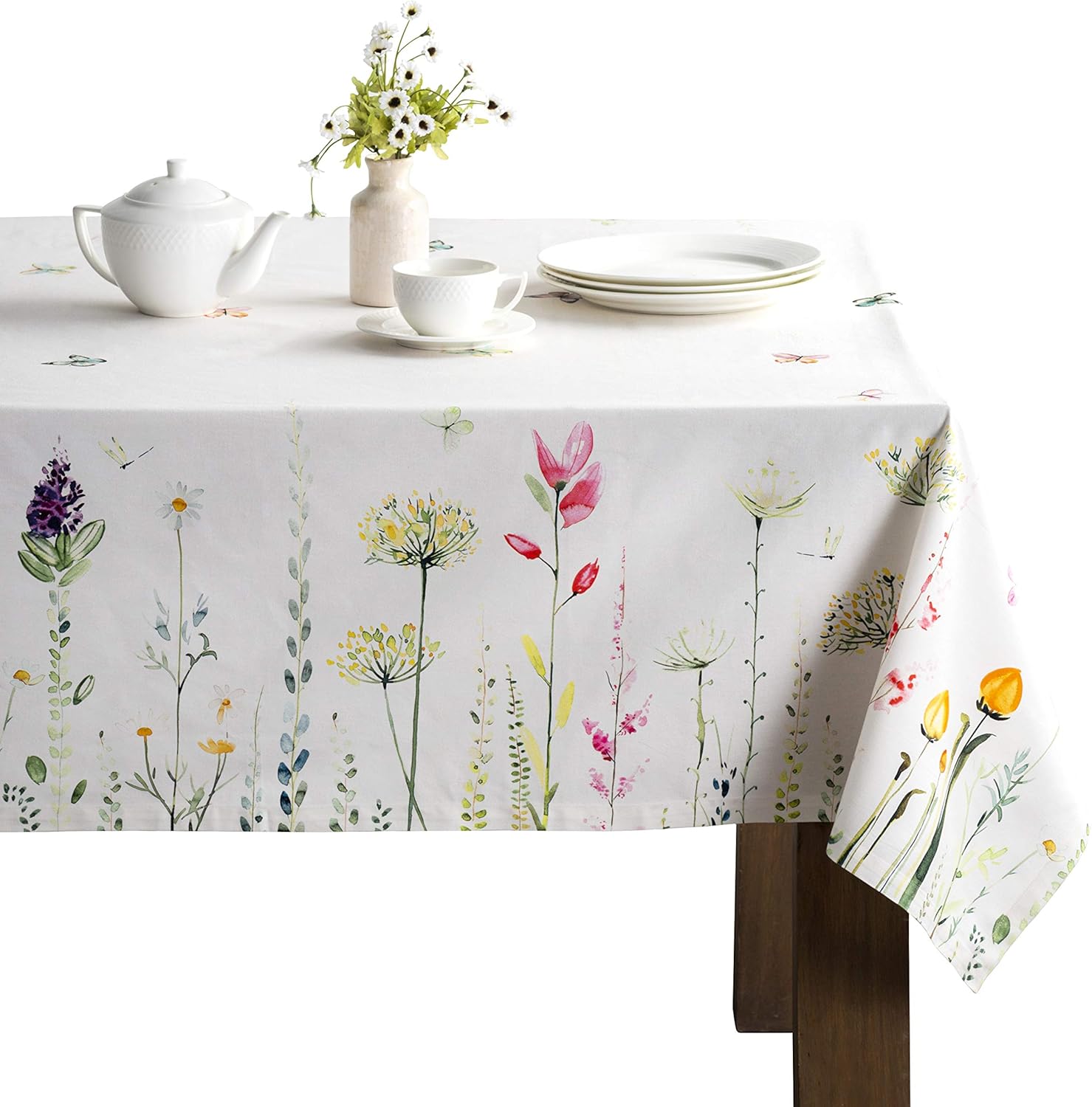 Mantel Maison d’ Hermine Faïence, 100 % de algodón, para cocina, comedor, decoración de mesa, fiestas, bodas, primavera y verano