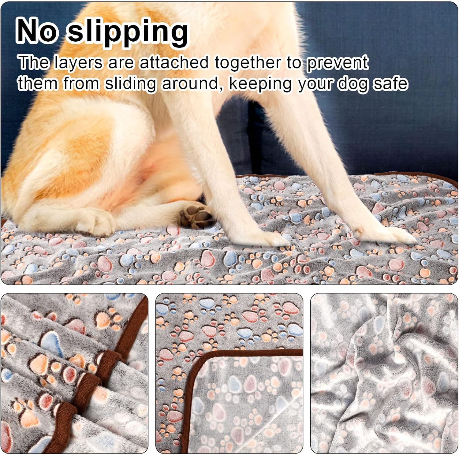 Awaytail Paquete de 3 mantas para perros medianos, mantas para cachorros para sofá, mantas para mascotas para cama de perro, manta de gatito, mantas