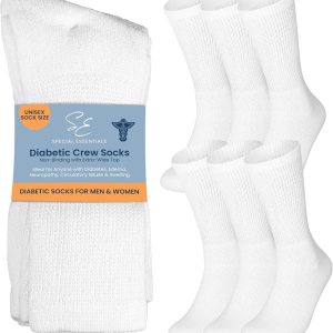 6 pares de calcetines de algodón no vinculantes para diabéticos con parte superior extra ancha para hombres y mujeres 6 pares de calcetines de algodón no vinculantes para diabéticos con parte superior extra ancha para hombres y mujeres