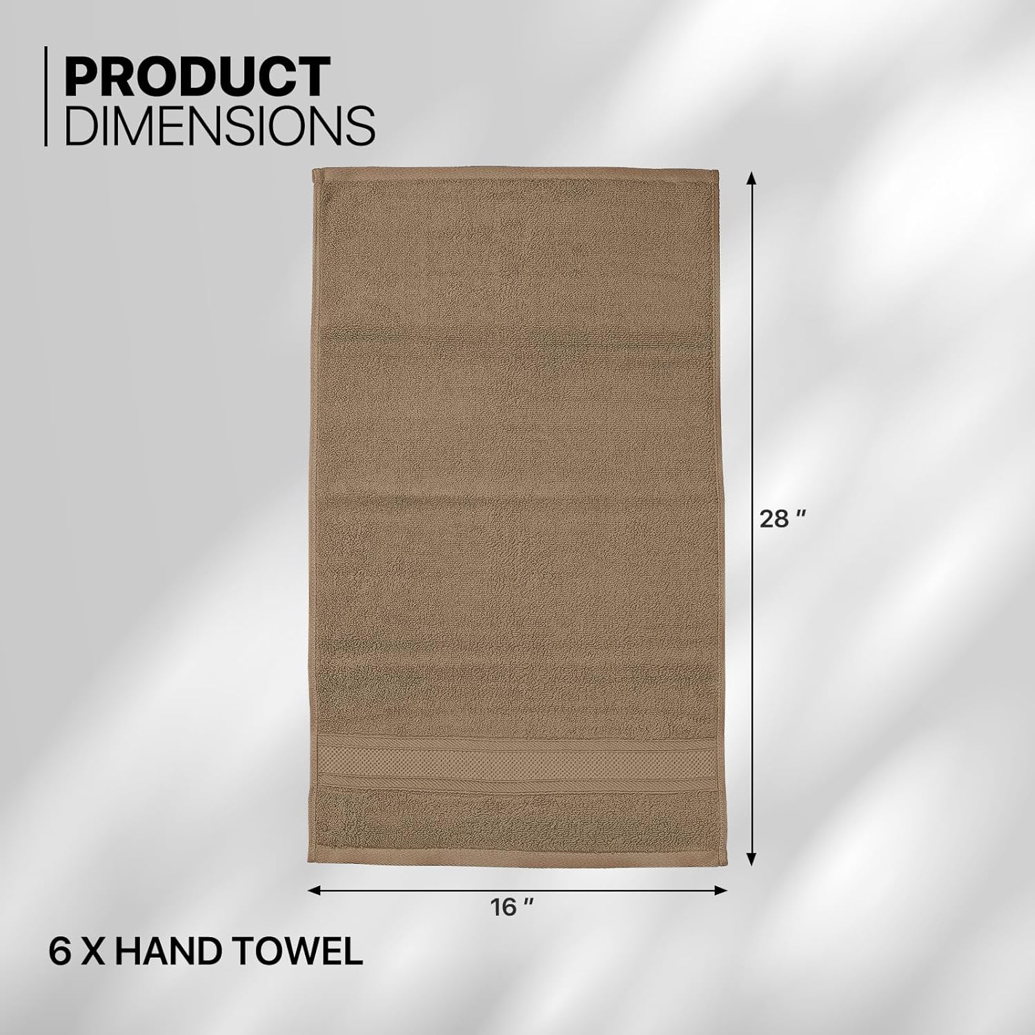 MoNiBloom Juego de 6 toallas de mano 100% algodón para baño, hogar, hotel, spa, gimnasio, yoga, ducha, altamente absorbentes, ultra suaves, de