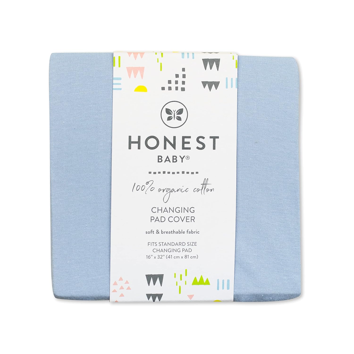 HonestBaby Funda para cambiador de algodón orgánico para niños, color azul Kentucky, talla única