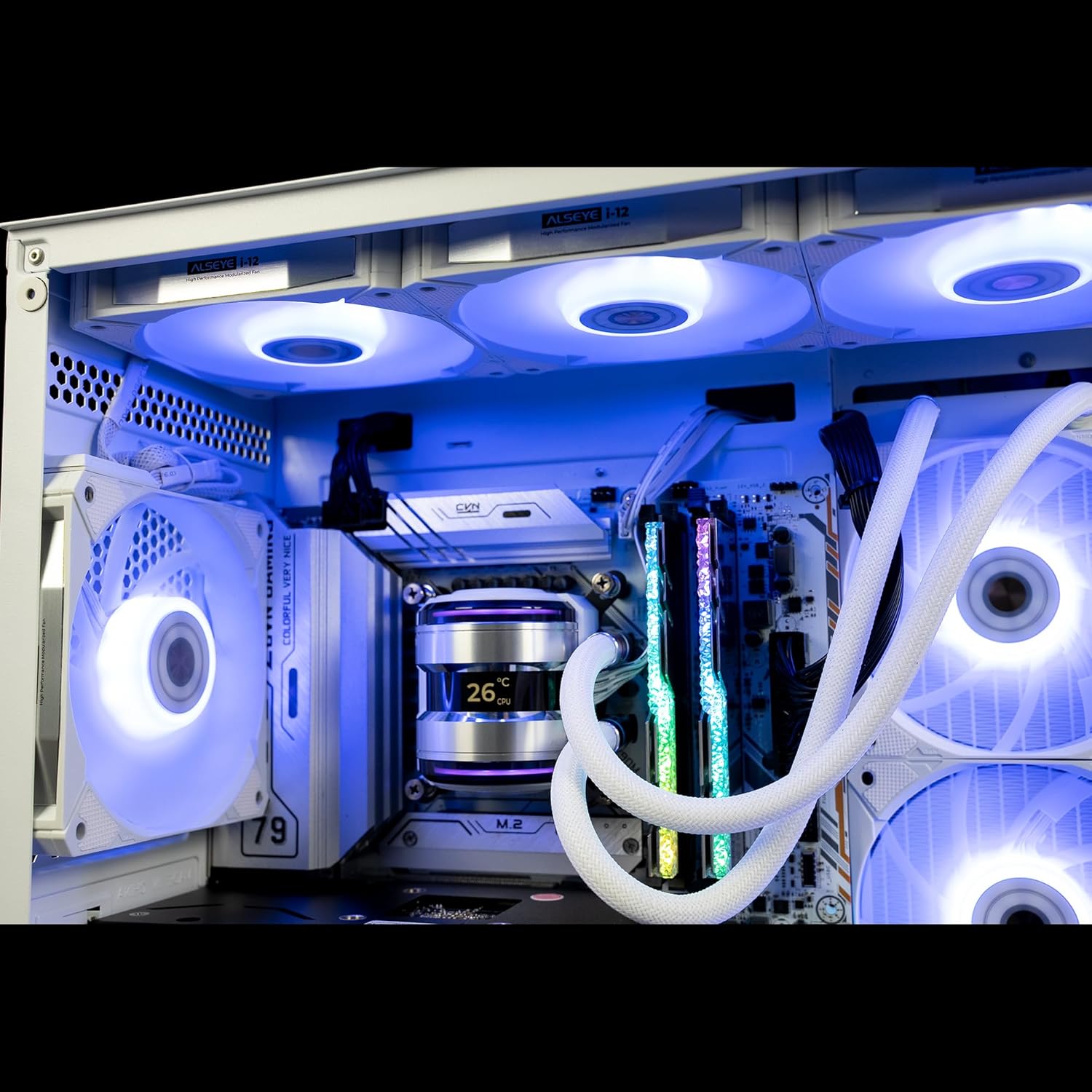 ALSEYE Infinity i240 AIO – Enfriador líquido de CPU, sistema de bombas duales, enfriador de agua de CPU con pantalla de visualización de