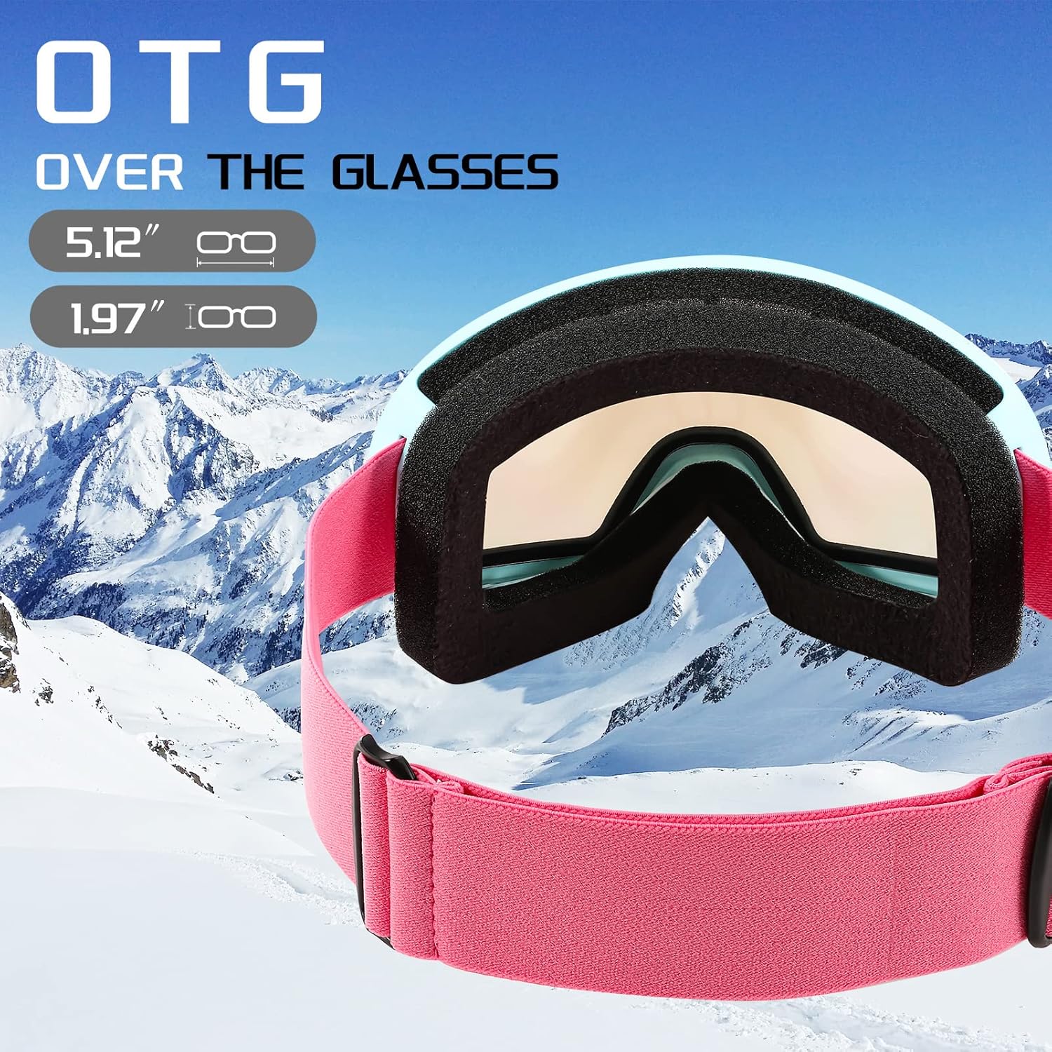 FEISEDY Gafas OTG  Gafas de motocicletaesquímoto de nieve para hombres, mujeres y jóvenes  100% protección UV B2960