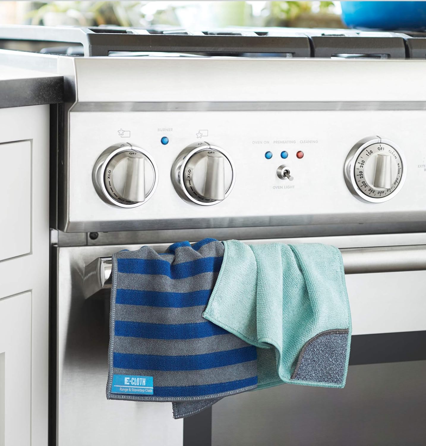 E-Cloth Limpieza de microfibra de cocina, embalaje ecológico, paño de fregar, paquete de 2