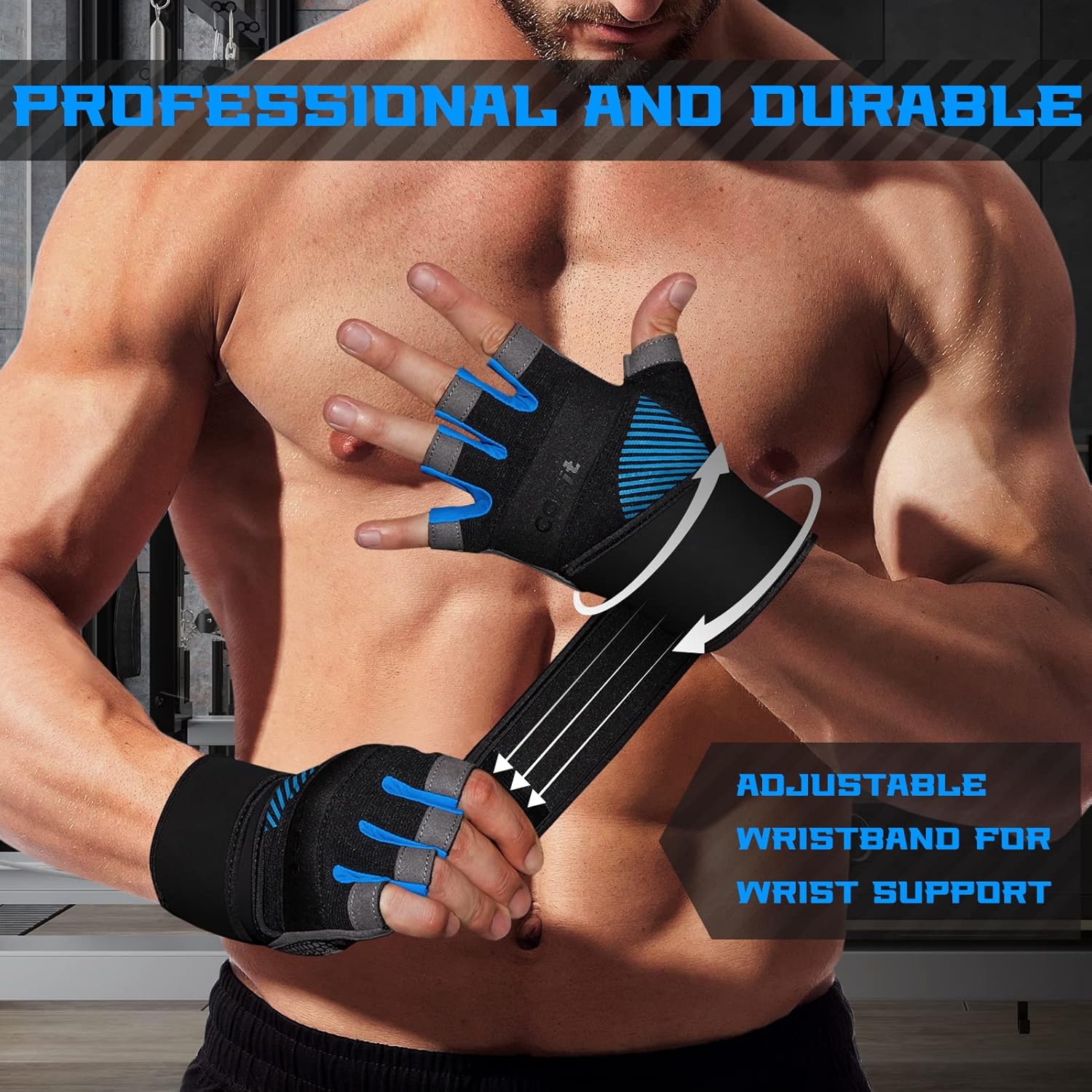 COFIT Guantes de entrenamiento transpirables, guantes antideslizantes para levantamiento de pesas para hombres y mujeres, agarre superior y