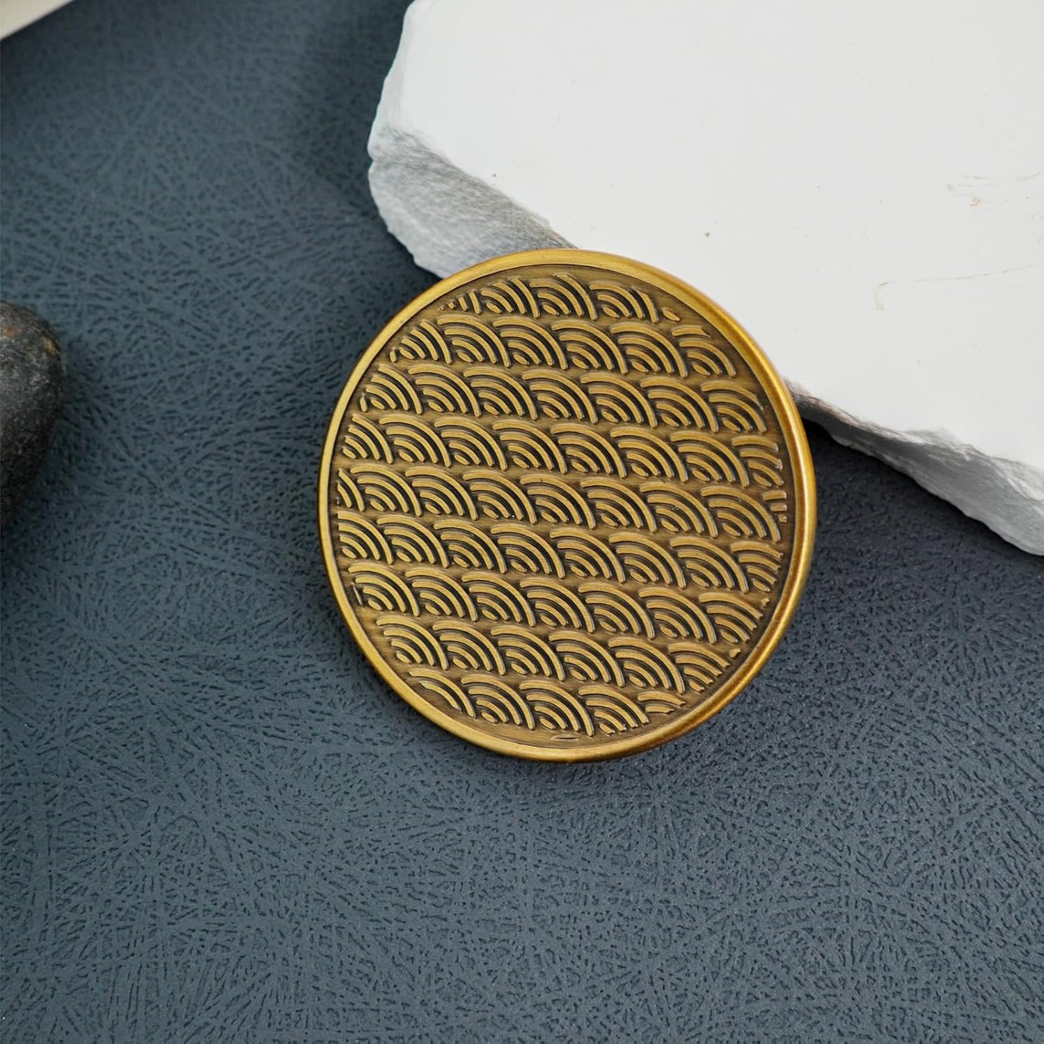 Monedas hápticas de onda japonesa, tokens para aliviar la ansiedad, juguete de metal, moneda de preocupación, monedas coleccionables, diseño
