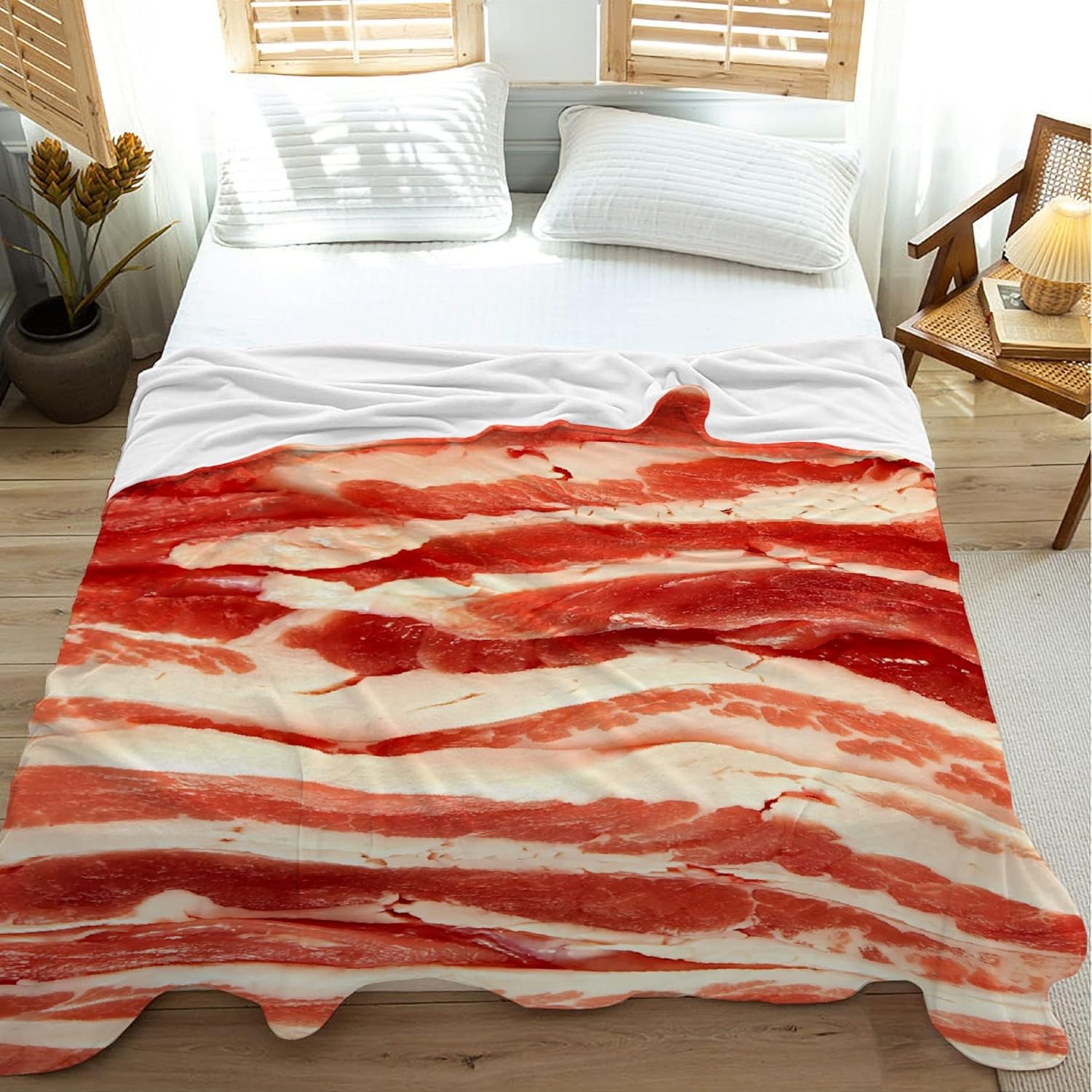 Manta de franela de forro polar súper suave y acogedora Becon manta ligera y cálida para sofá, sala de estar, cama, sofá de viaje, 40 x 30 pulgadas