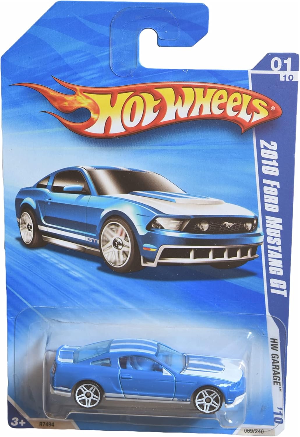 Hot Wheels 2010 Ford Mustang GT, Azul 2010 Garaje 110