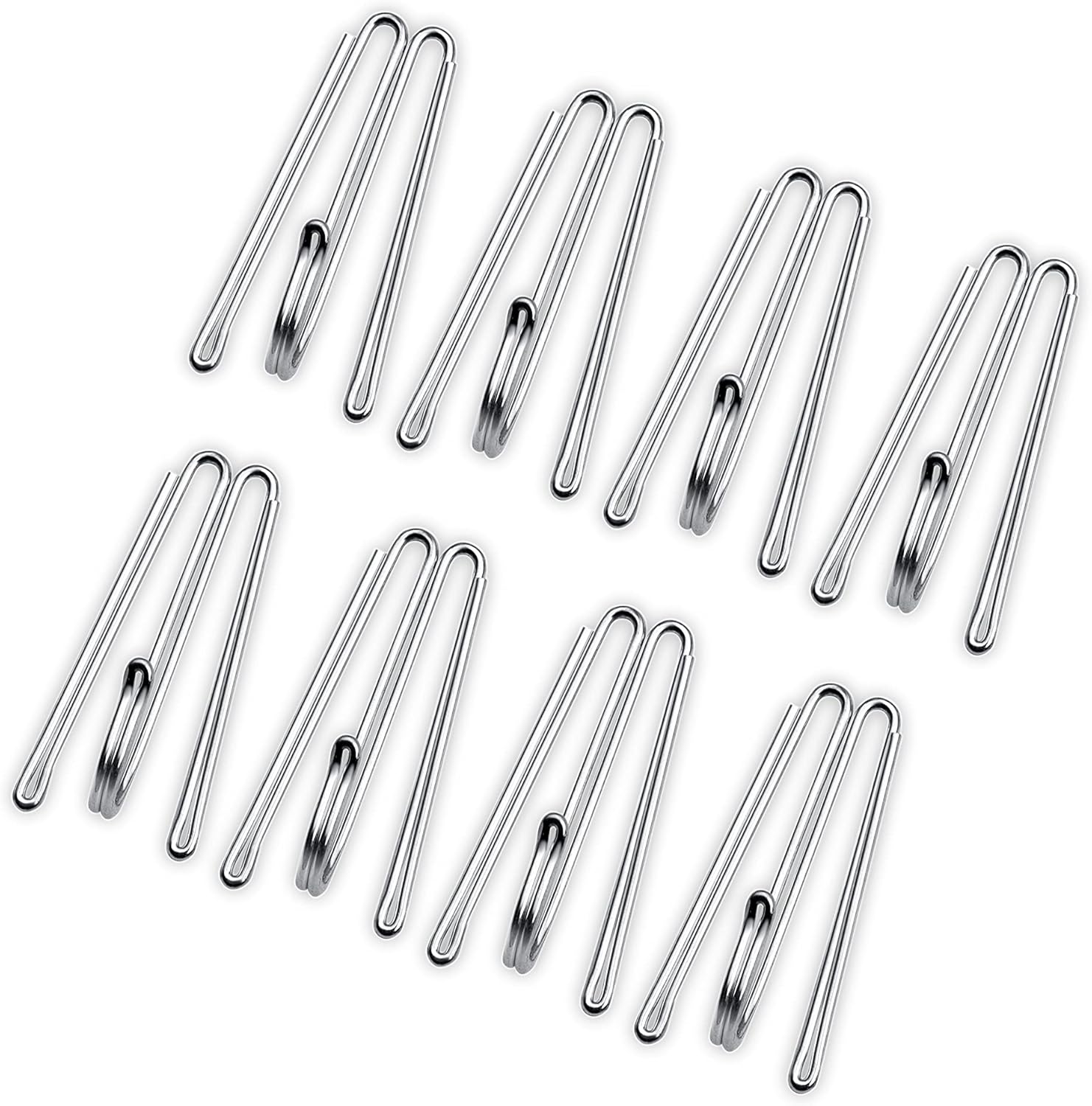 Ganchos de metal para cortinas, pasadores de cinta plisados, ganchos de punta profunda resistentes (paquete de 30)