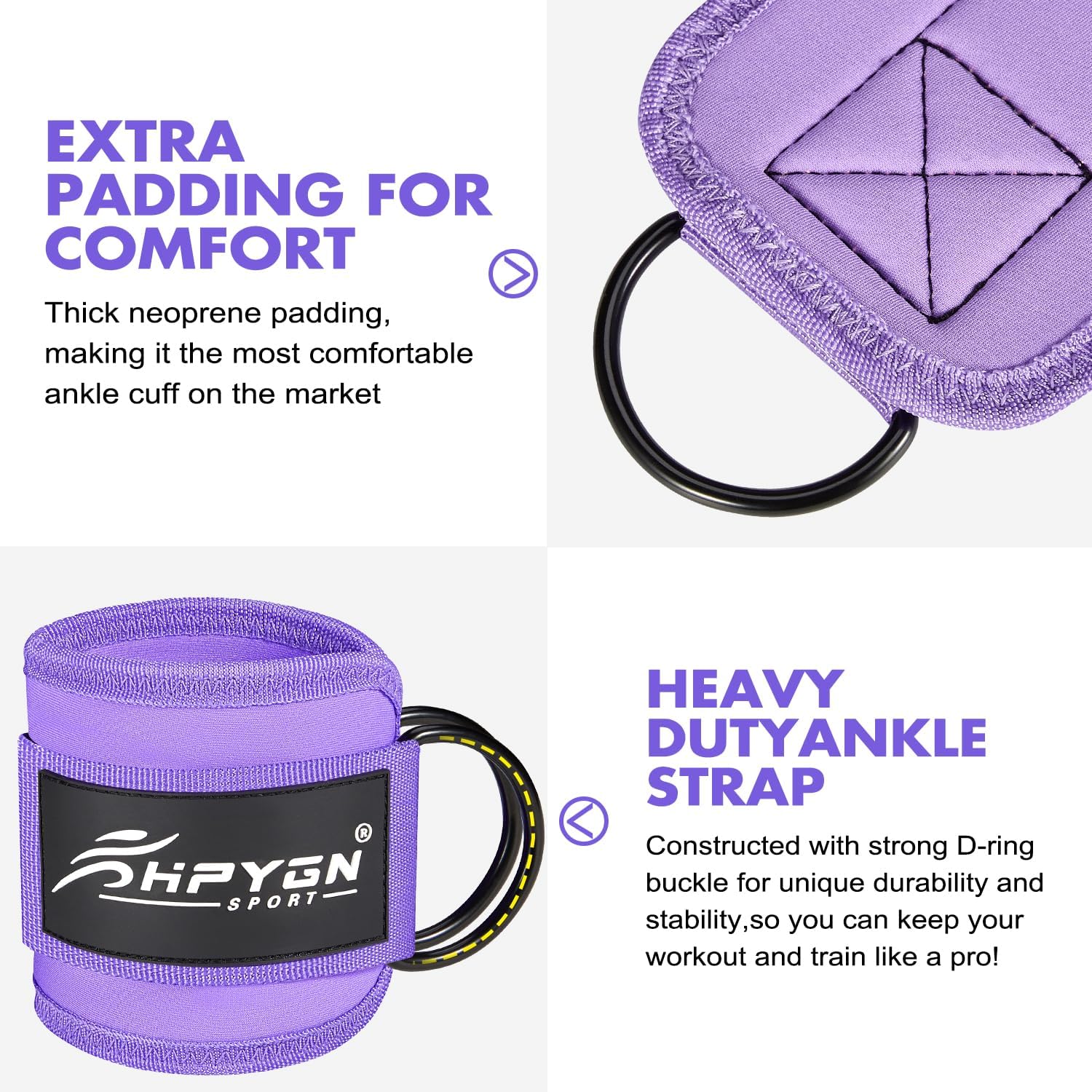 Bandas de resistencia de tobillo, bandas de tobillo para entrenar con puños, bandas de resistencia para entrenamiento de piernas y glúteos, equipo