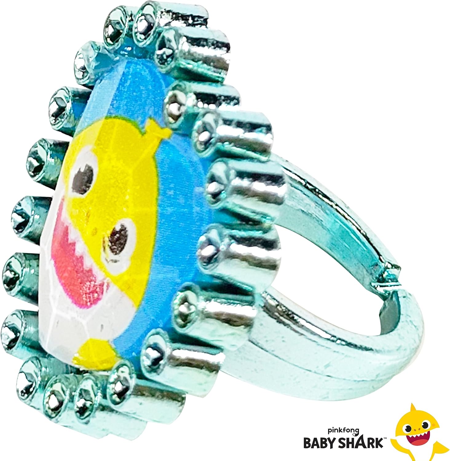 LUV HER Baby Shark Girls BFF – Joyero de juguete de 6 piezas con 2 anillos, 2 pulseras de cuentas y pinzas para el cabello a presión a partir de 3