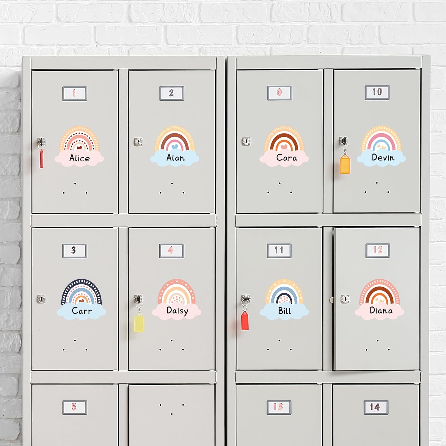192 etiquetas de nombre de arco iris bohemias, placas de nombre de arco iris, etiquetas autoadhesivas para tablón de anuncios de aula, actividades