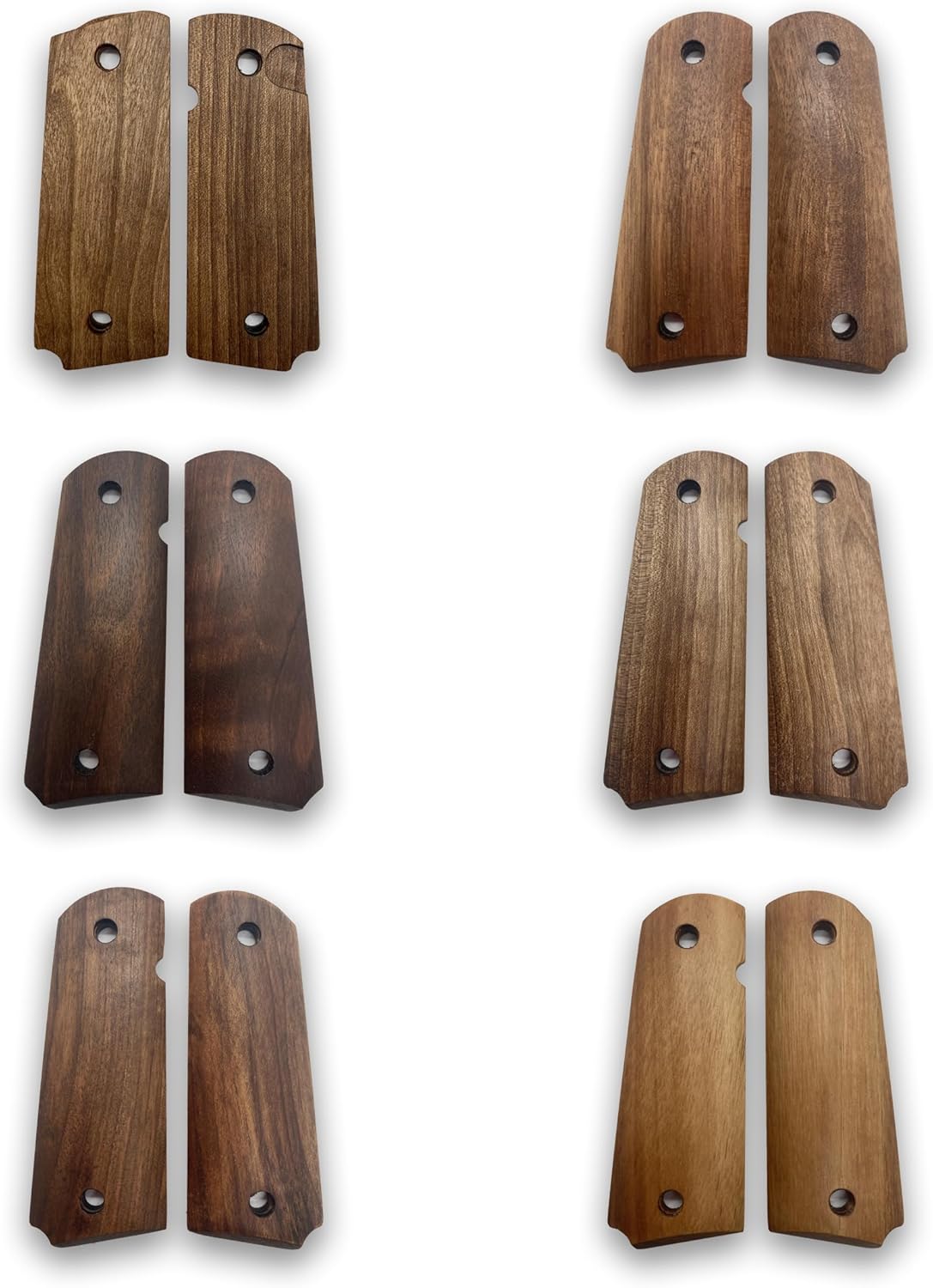 Empuñaduras de madera 1911, accesorios 1911, agarres de corte de seguridad Ambi 1911, tamaño completo 1911, para Ruger, Colt, Kimber, Tauro y se