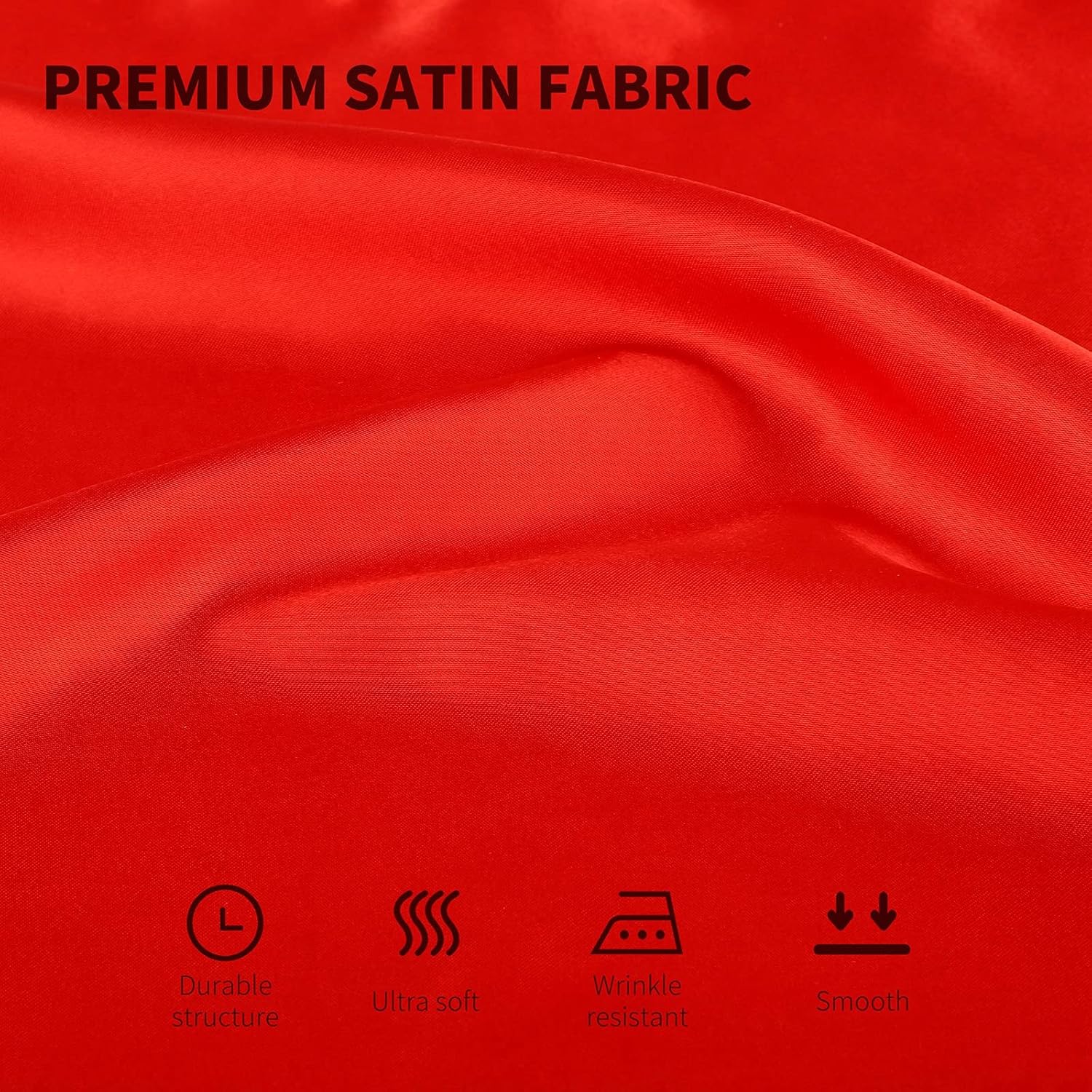 Aneco Paquete de 16 servilletas cuadradas de satén de seda brillante, servilletas de mesa de tela suave y lisa para Navidad, boda, banquete,