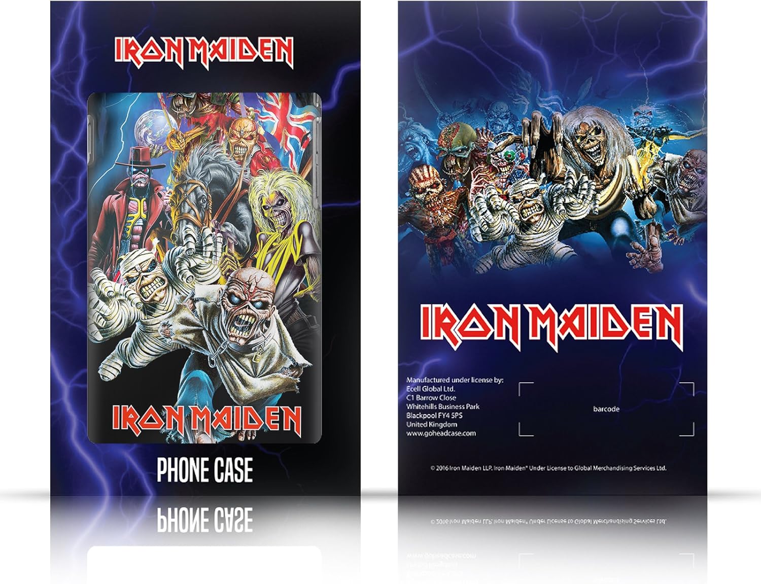 Head Case Designs Funda rígida Senjutsu con licencia oficial de Iron Maiden, compatible con Apple iPhone 15 Pro Max