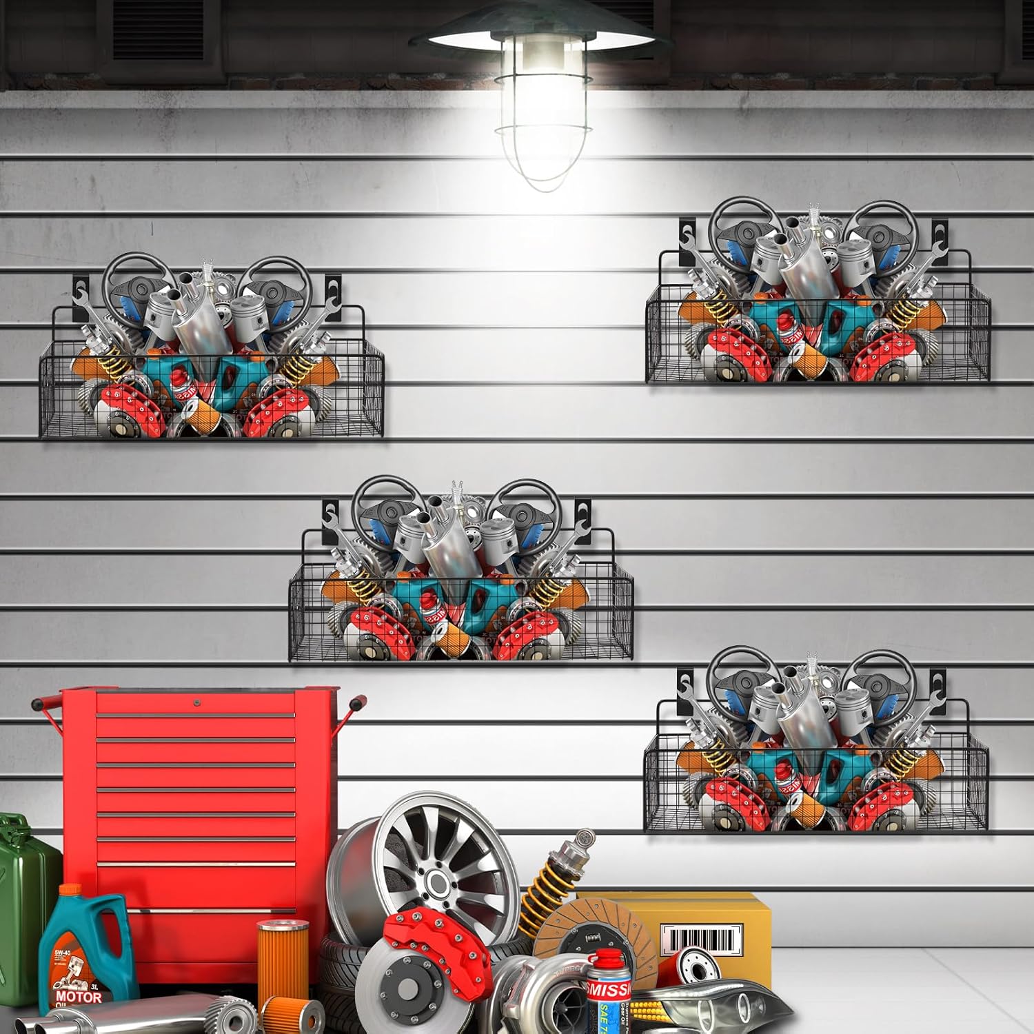 Uiifan Slatwall – Juego de accesorios de metal para colgar con gancho para placa de metal, 10 unidades, gancho de alambre ventilado para paneles de