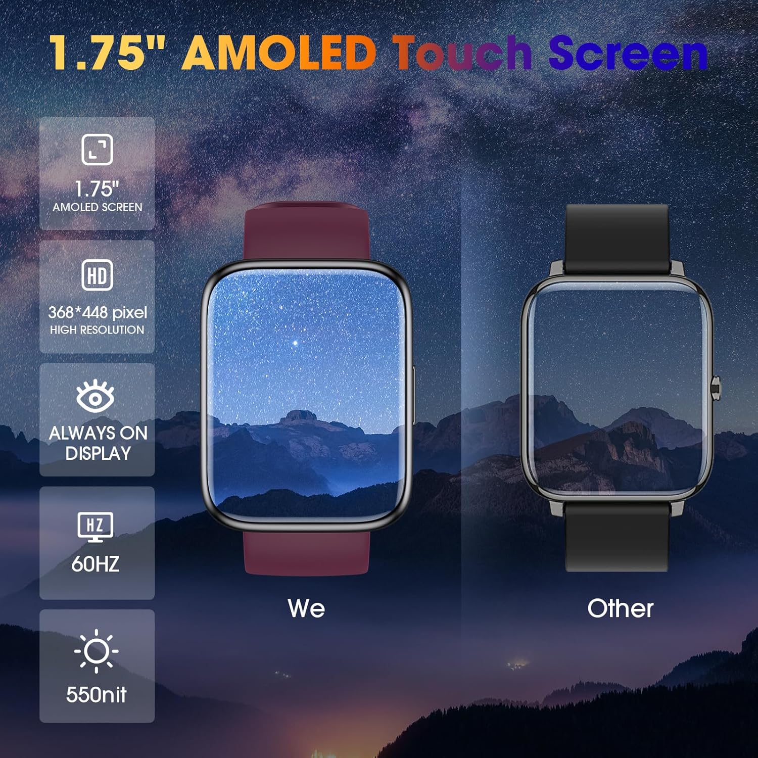 Reloj inteligente para hombre, marco de aleación de aluminio con pantalla AMOLED de 1.78 pulgadas, rastreador de actividad física con frecuencia