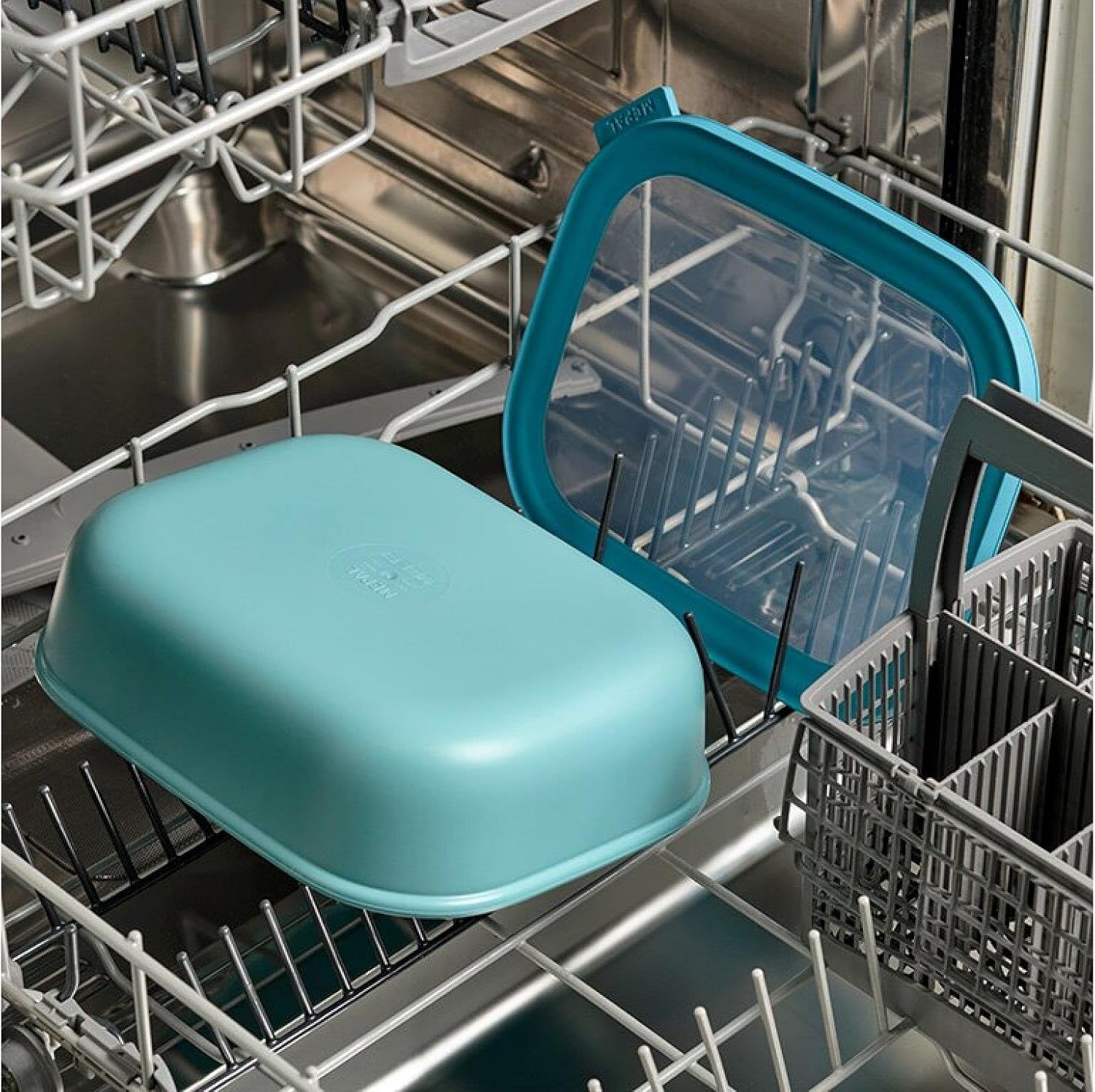 Mepal Multi Bowl Cirqula Rectangular – Recipiente de almacenamiento de alimentos con tapa – Adecuado como caja de almacenamiento hermética para el