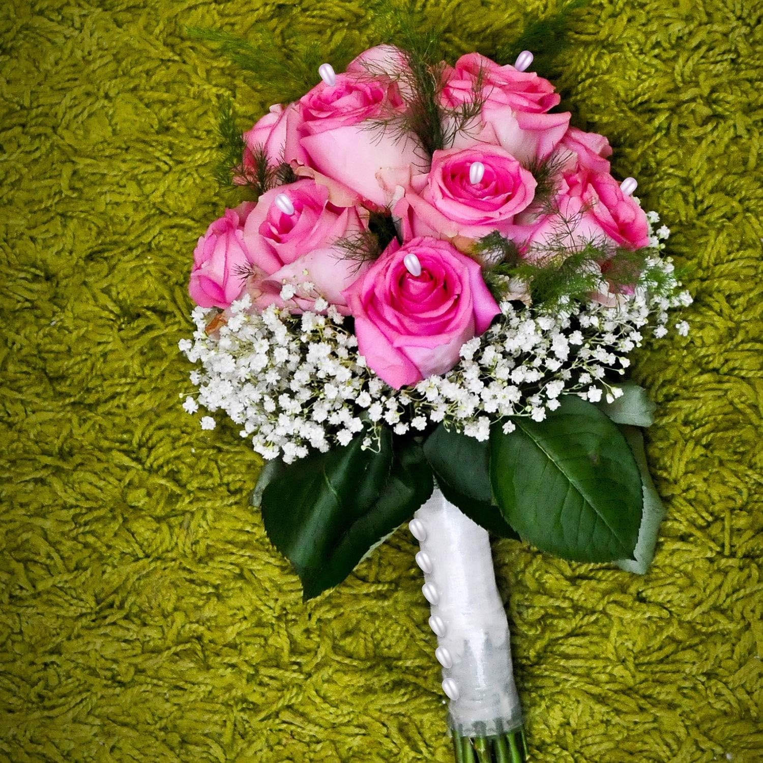 Alfileres de ramillete para ramo de boda, alfileres de cabeza recta blanca para manualidades, joyería, costura, decoración de flores de boda (200