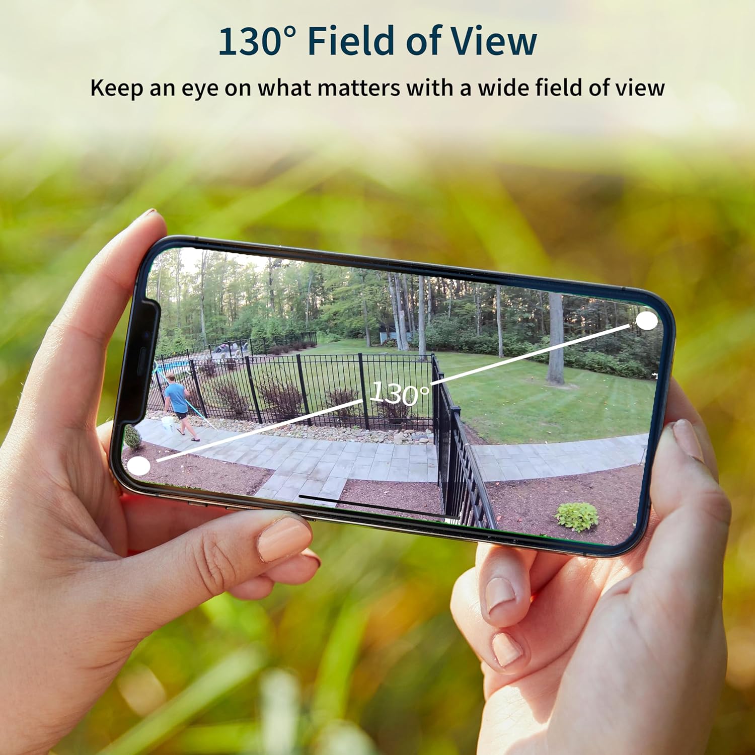 Arlo Essential 2K – Cámara de seguridad para exteriores (2 generación), paquete de 3, cámara inalámbrica para exteriores e interiores, foco
