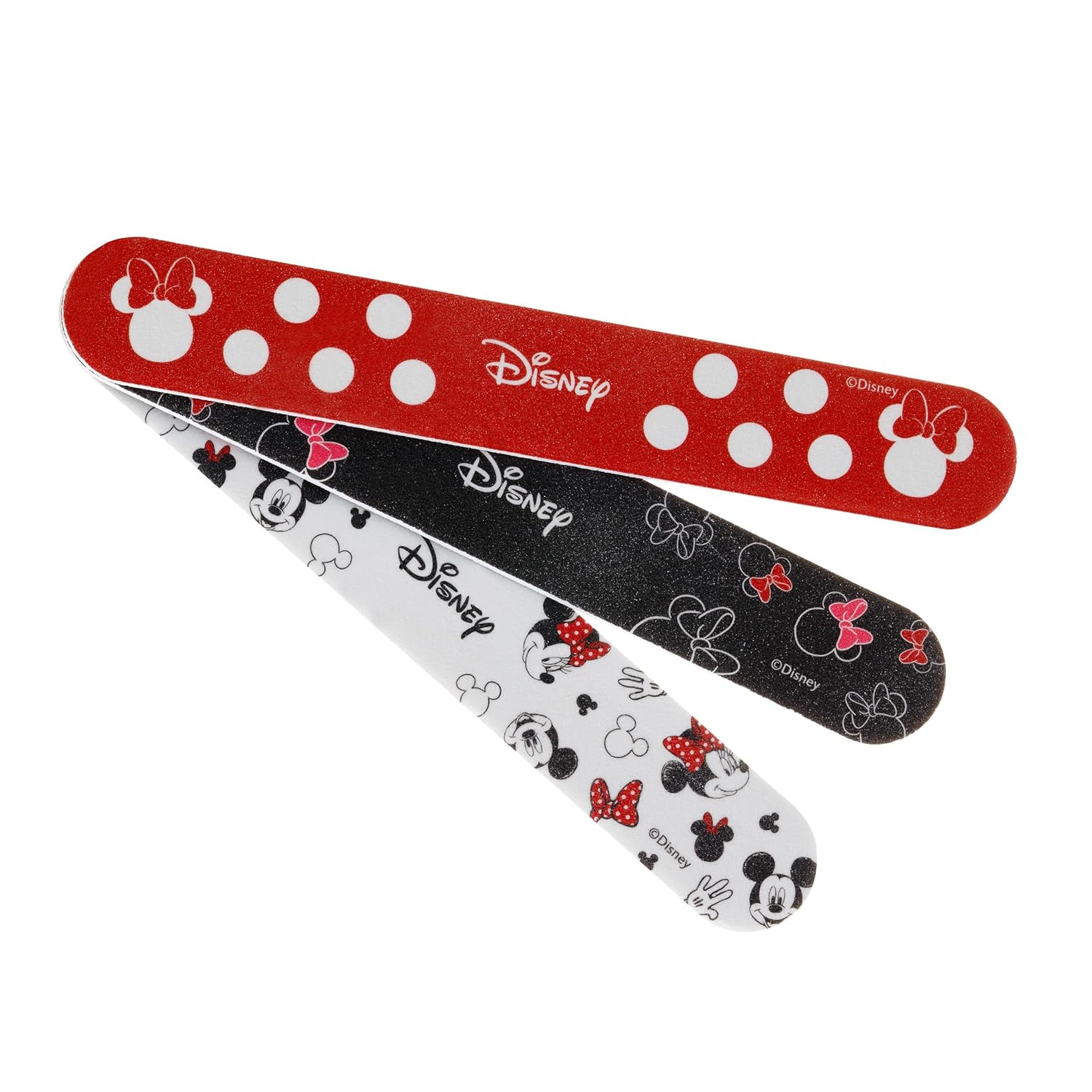 Tweezerman Disney Mickey Mouse y Minnie Mouse – Limas de uñas esistibles para orejas (paquete de 3)