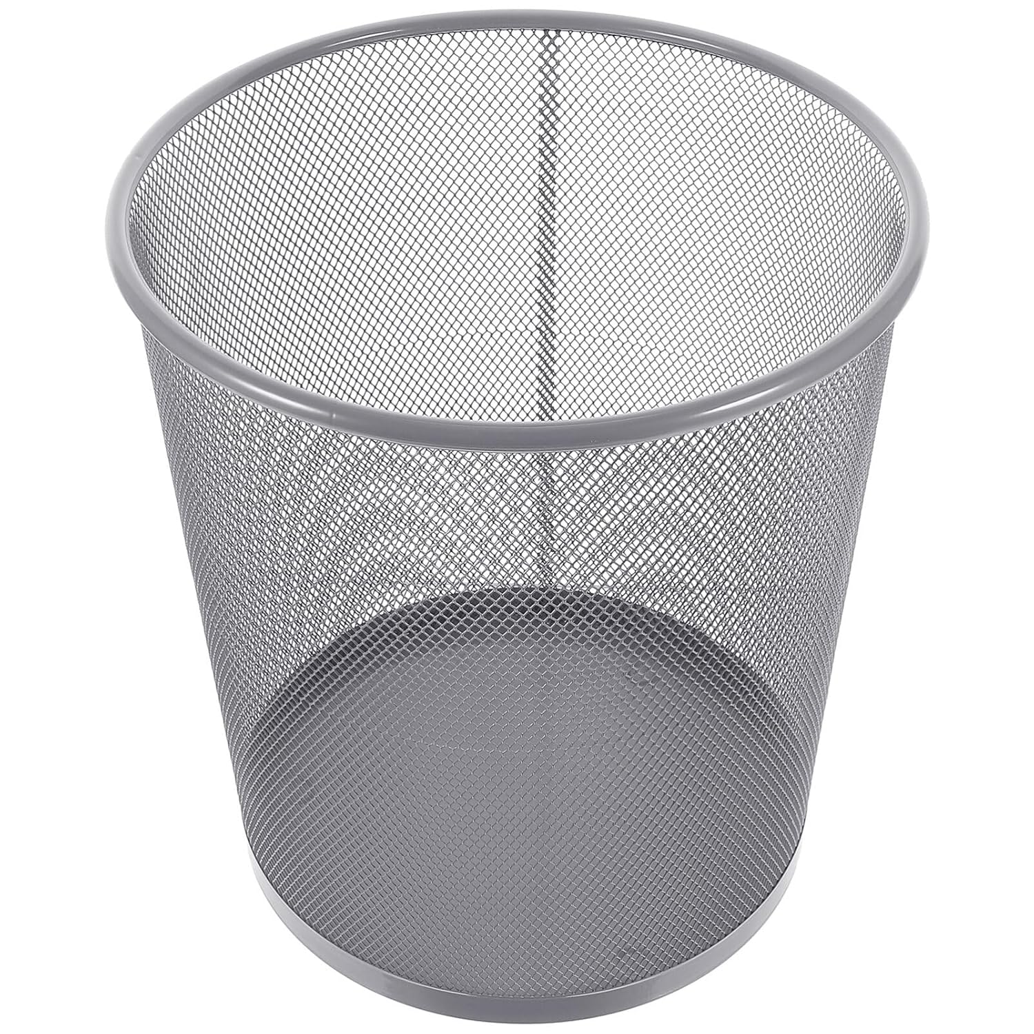 Papelera circular de malla para desechos, papelera redonda, papelera abierta, papelera de reciclaje, cesta de basura para el hogar, oficina, espacio