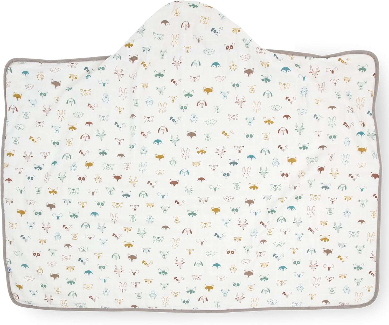 Little Unicorn Toalla con capucha de muselina de algodón y rizo, tamaño más grande 1-6 años