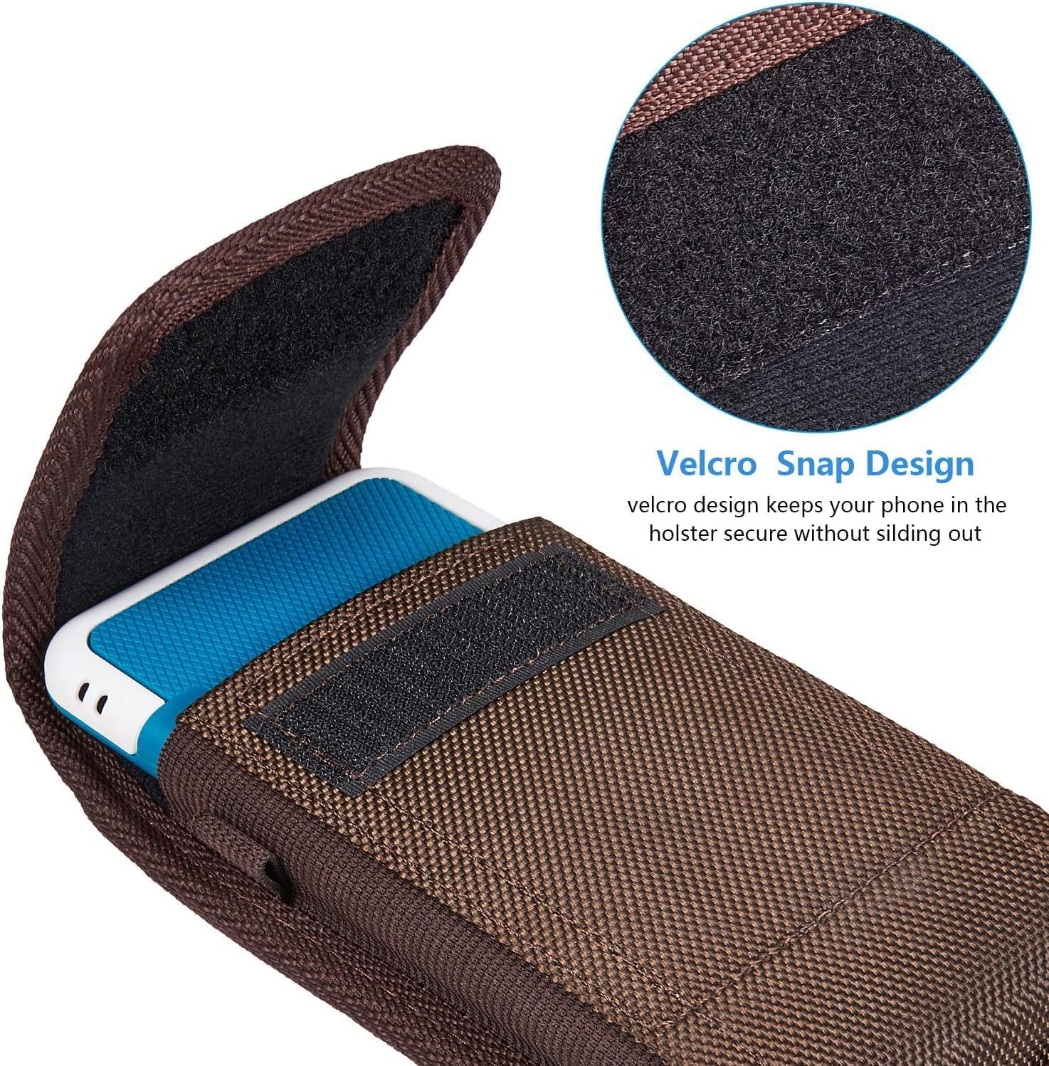 Funda de nailon para iPhone 13 Mini 12 Mini, funda vertical resistente para cinturón con clip para cinturón para iPhone 8 7 6S 6 iPhone SE 2020 SE