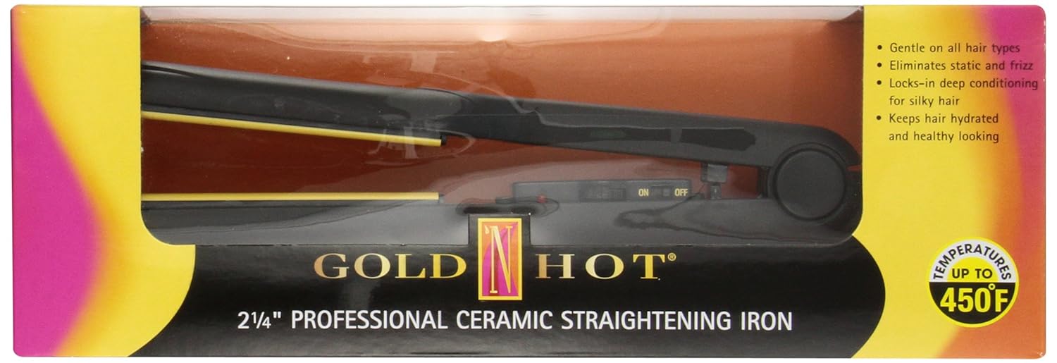 Gold N Hot GH2145 Plancha plana de cerámica profesional de 2-14″