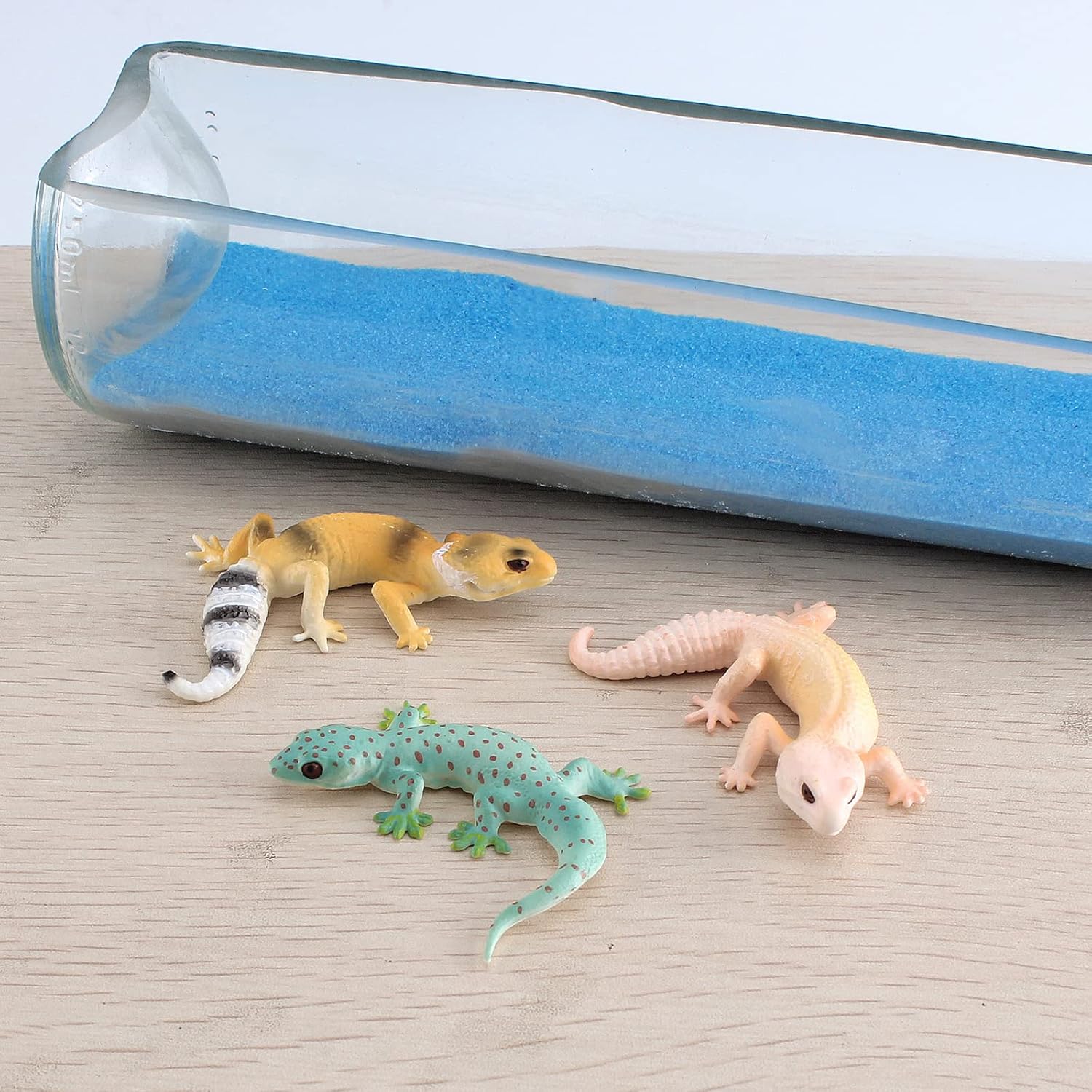 Figuras de juguete de camaleón, figuras de lagarto realistas, 3 piezas, figuras de animales del bosque tropical, modelo de proyecto escolar para