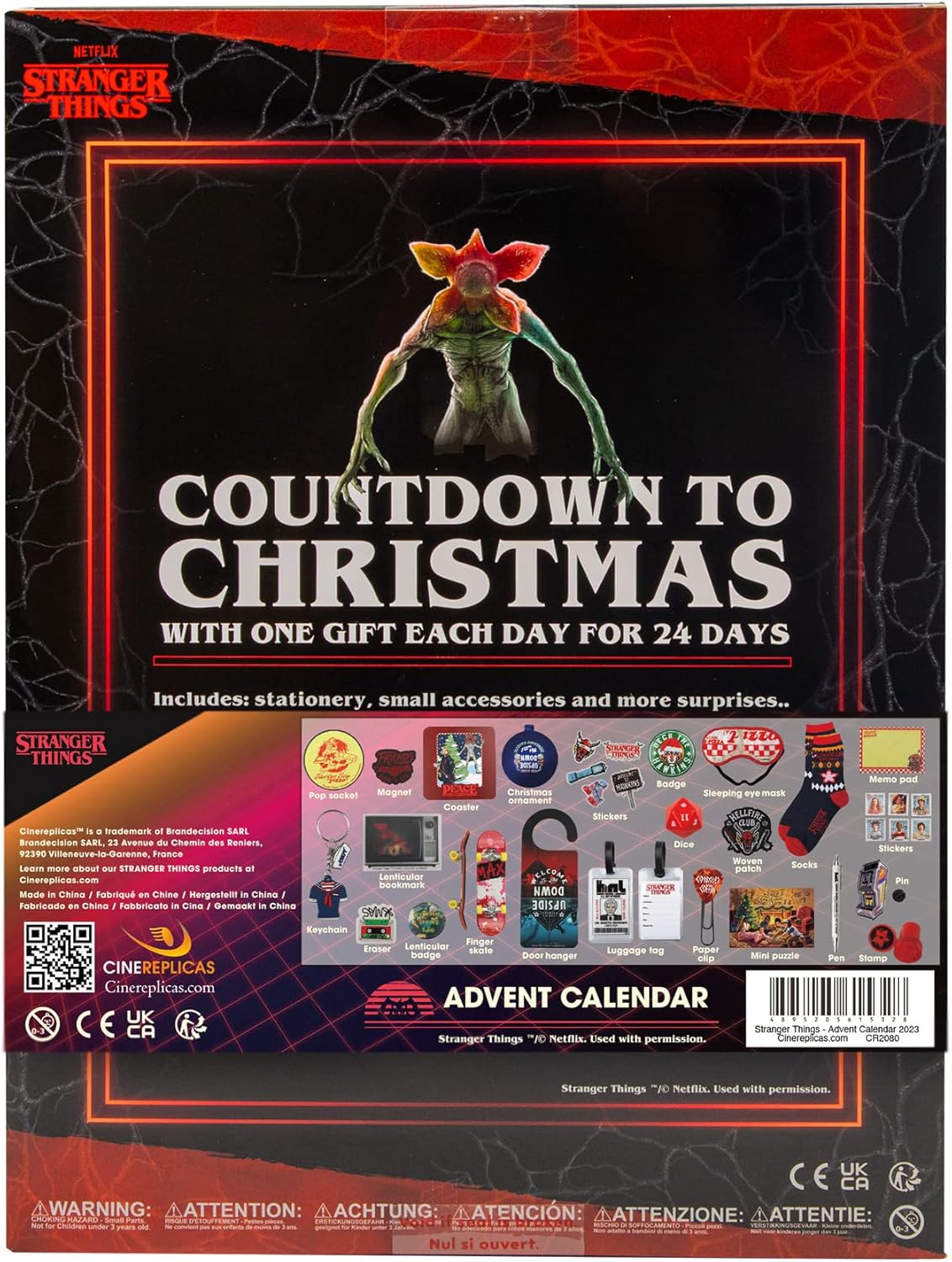 Cinereplicas Stranger Things – Calendario de Adviento de Stranger Things – Licencia oficial