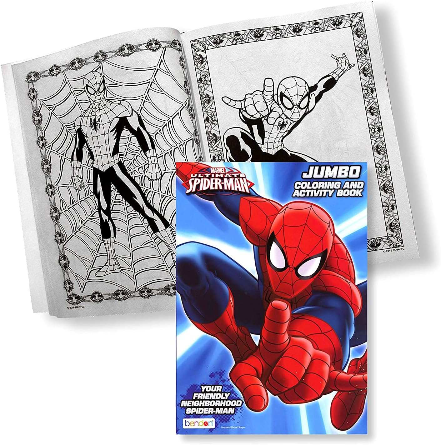 Superheroes Giant Coloring & Activity Book Bundle con 6 libros surtidos con pin de superhéroe, pulsera y más  Avengers, Spiderman, Superman, Batman,