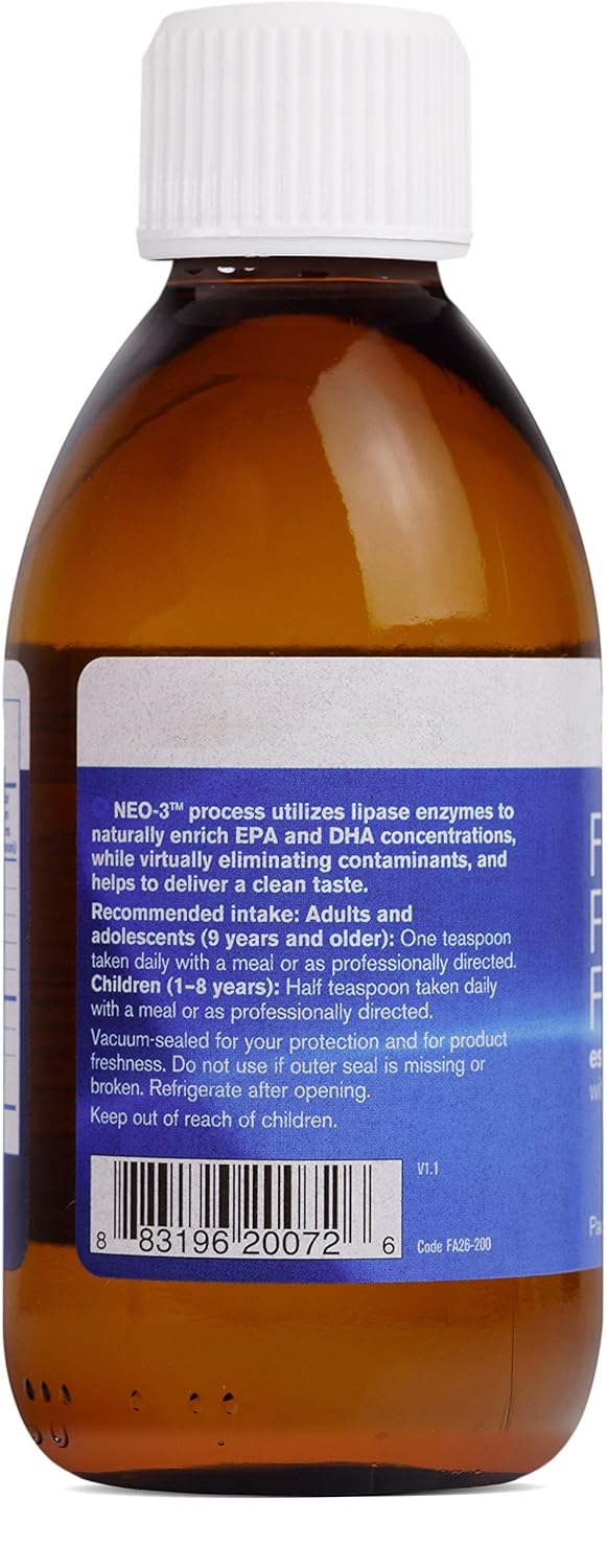 Pharmax Aceite de pescado puro Finest  Suplemento EFA con aceite esencial de naranja para apoyar la salud ósea, cerebral y cardiovascular, 6.8 onzas