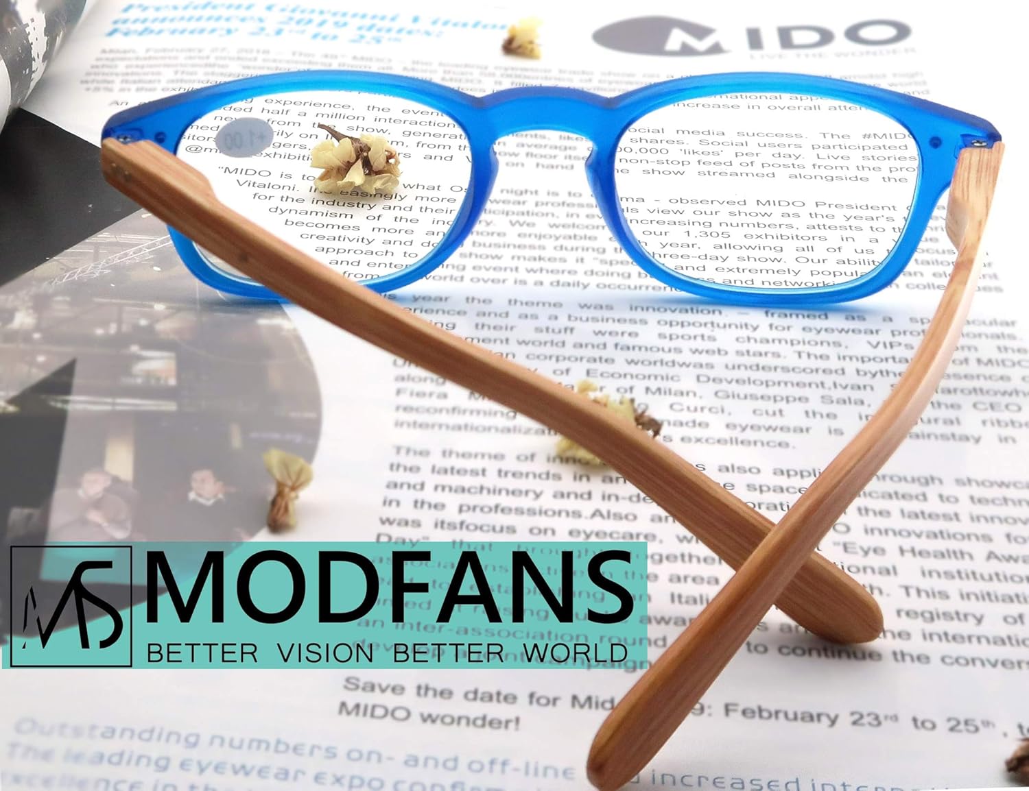 MODFANS Paquete de 4 lentes de lectura con bisagras de resorte de aspecto de madera para hombres y mujeres