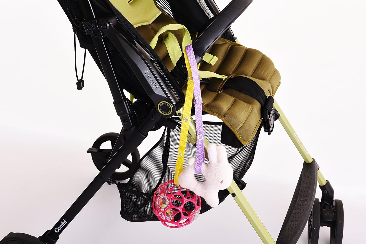 Baby Buddy Secure-A-Toy, la correa de seguridad asegura juguetes, mordedores o chupetes a cochecitos, sillas altas, asientos de automóvil, longitud