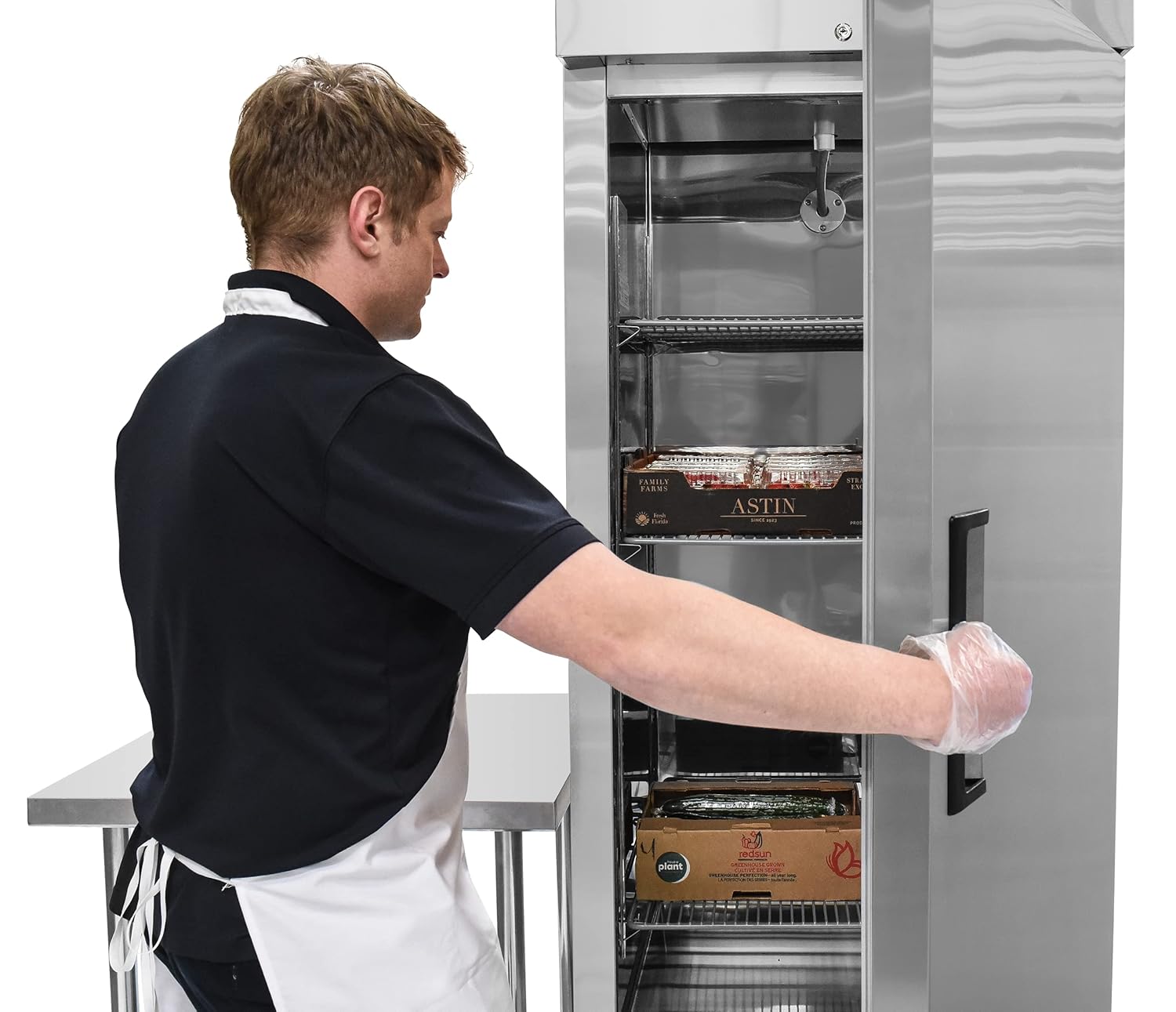 FSE Refrigerador comercial de una sola puerta de 29 pulgadas, 23 pies cúbicos, acero inoxidable, 115 V, (MRRF-1D)