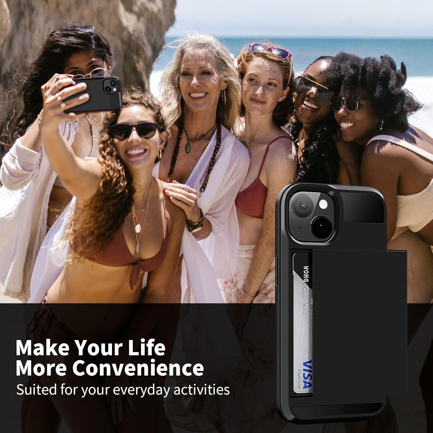 Funda protectora para iPhone 15 para iPhone 15, funda protectora para teléfono para mujeres y hombres, resistente a los golpes, antiarañazos, ranura