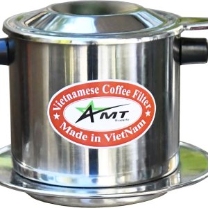 AMT Filtro de café vietnamita de 9.5 onzas, 2-3 porciones Phin, gotero de café vietnamita con rosca para estilo vietnamita en la oficina en casa AMT Filtro de café vietnamita de 9.5 onzas, 2-3 porciones Phin, gotero de café vietnamita con rosca para estilo vietnamita en la oficina en casa
