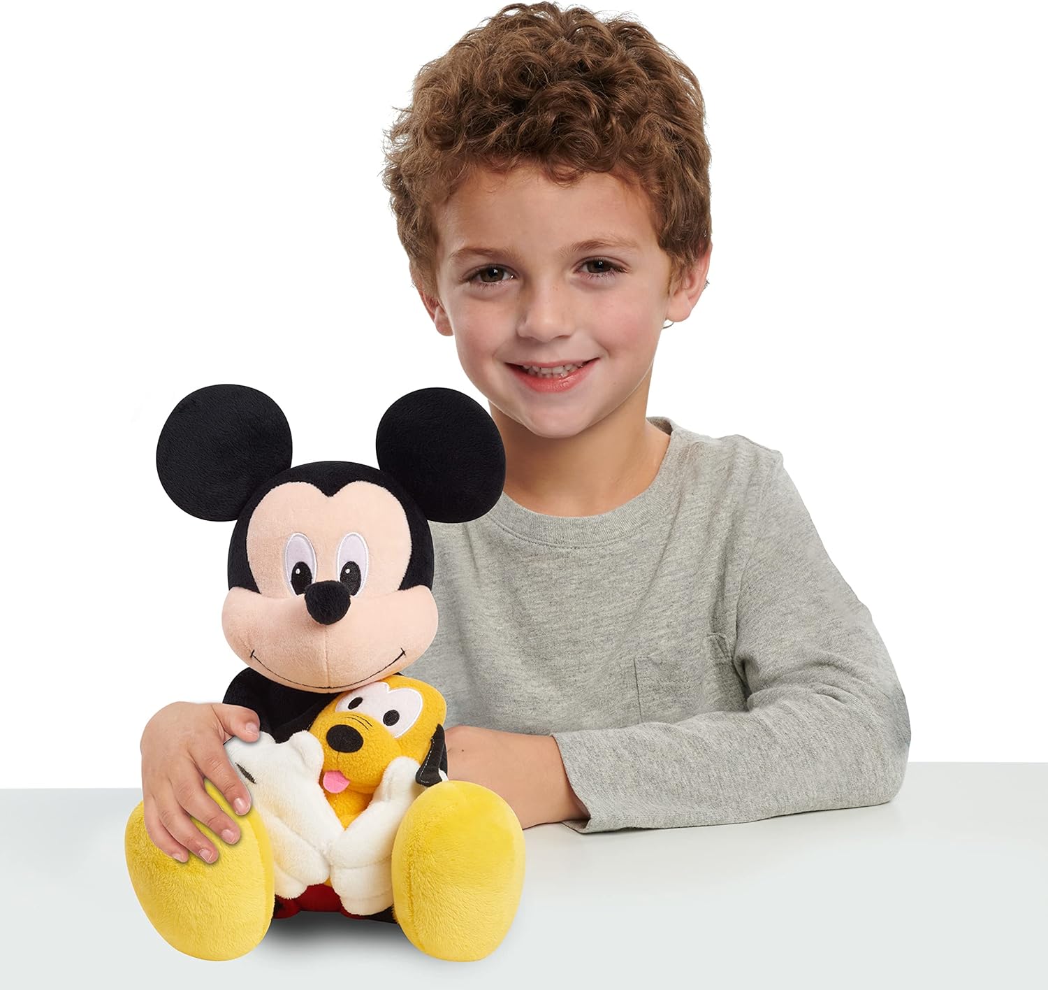 Disney Classics Lil Friends Mickey Mouse y Pluto – Animal de peluche grande de 11.5 pulgadas, juguetes para niños a partir de 2 años Just Play