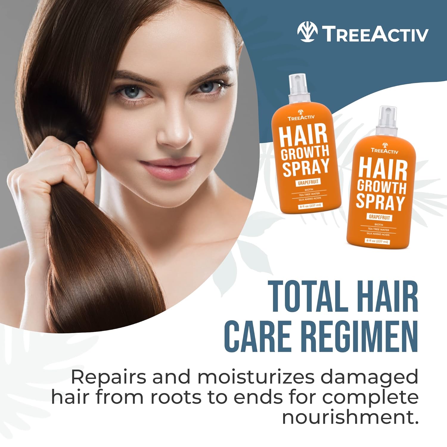 TreeActiv Spray nutritivo diario para el crecimiento del cabello, 8 onzas, crecimiento del cabello para mujeres y hombres, aerosol de biotina para