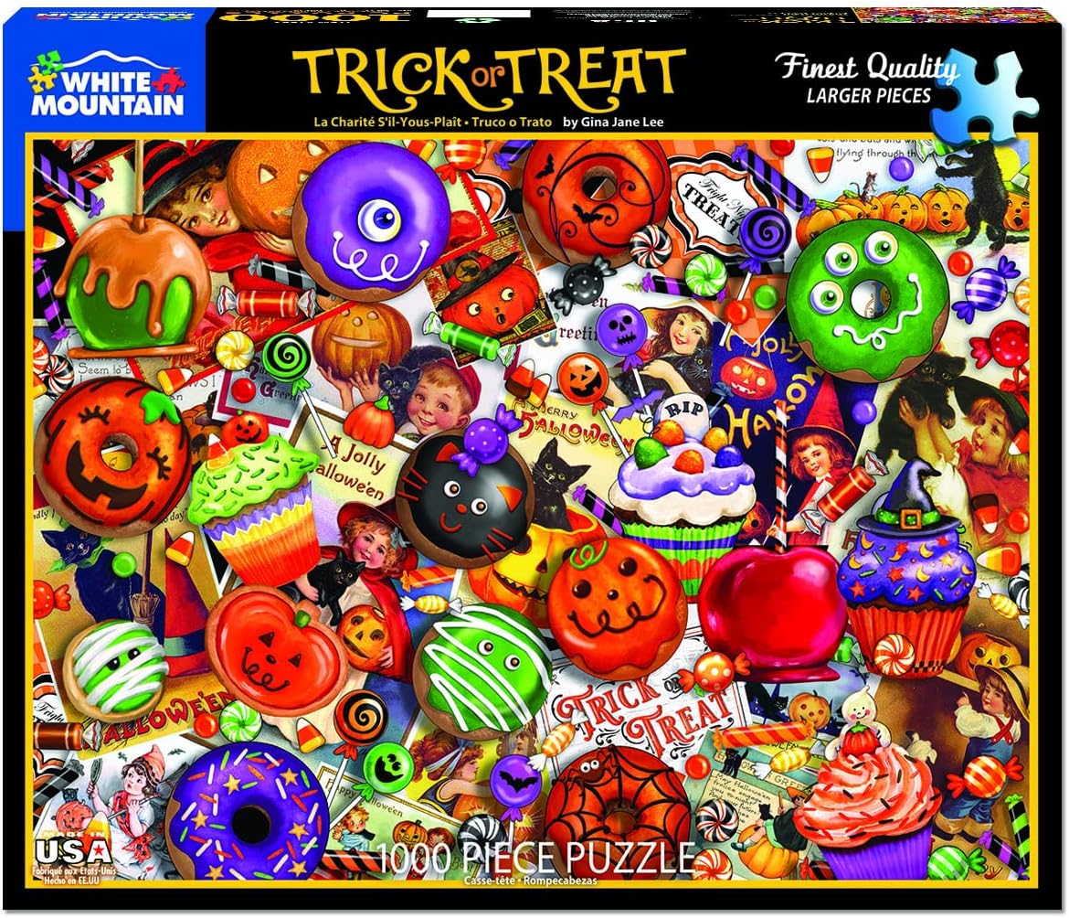 White Mountain Trick or Treat Halloween Sweets – Rompecabezas de 1000 piezas
