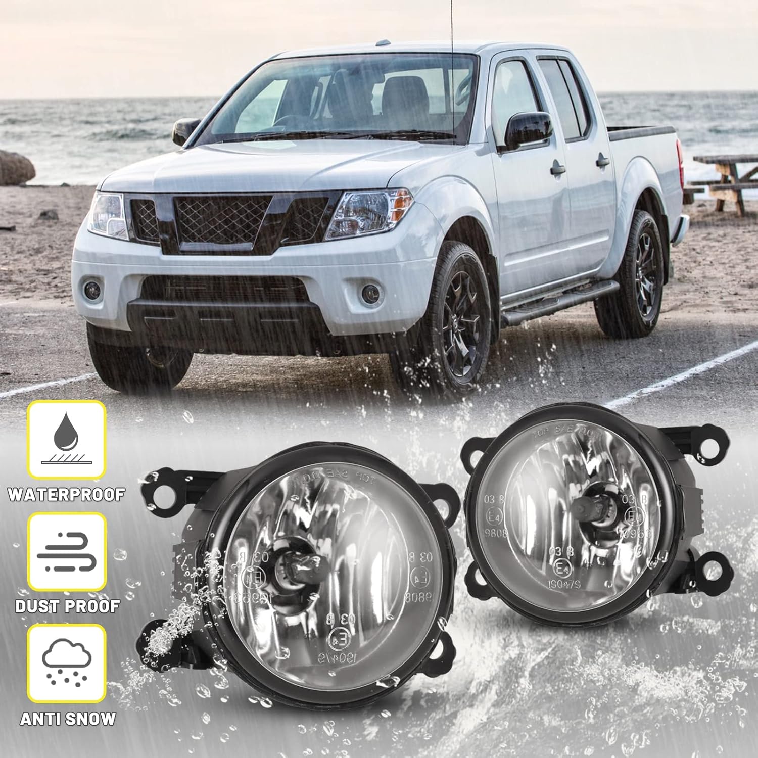 AUTOWIKI Lámparas antiniebla compatibles con Nissan Xterra Pathfinder Frontier compatible con TitanTitan XD Armada Driver Passenger Reemplazo 12V55W