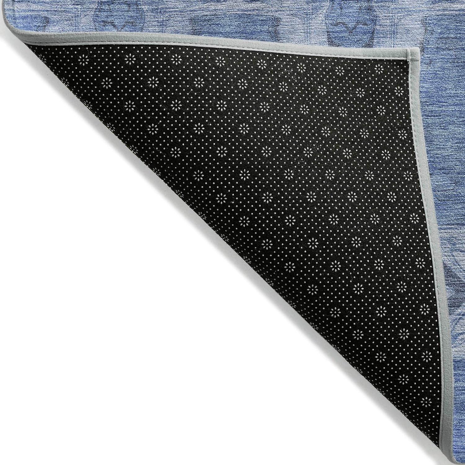 Addison Rugs Chantille ACN564 – Alfombra azul de 5 x 7 pies 6 pies, resistente a las manchas, lavable a máquina, no se desprende, para dormitorio,
