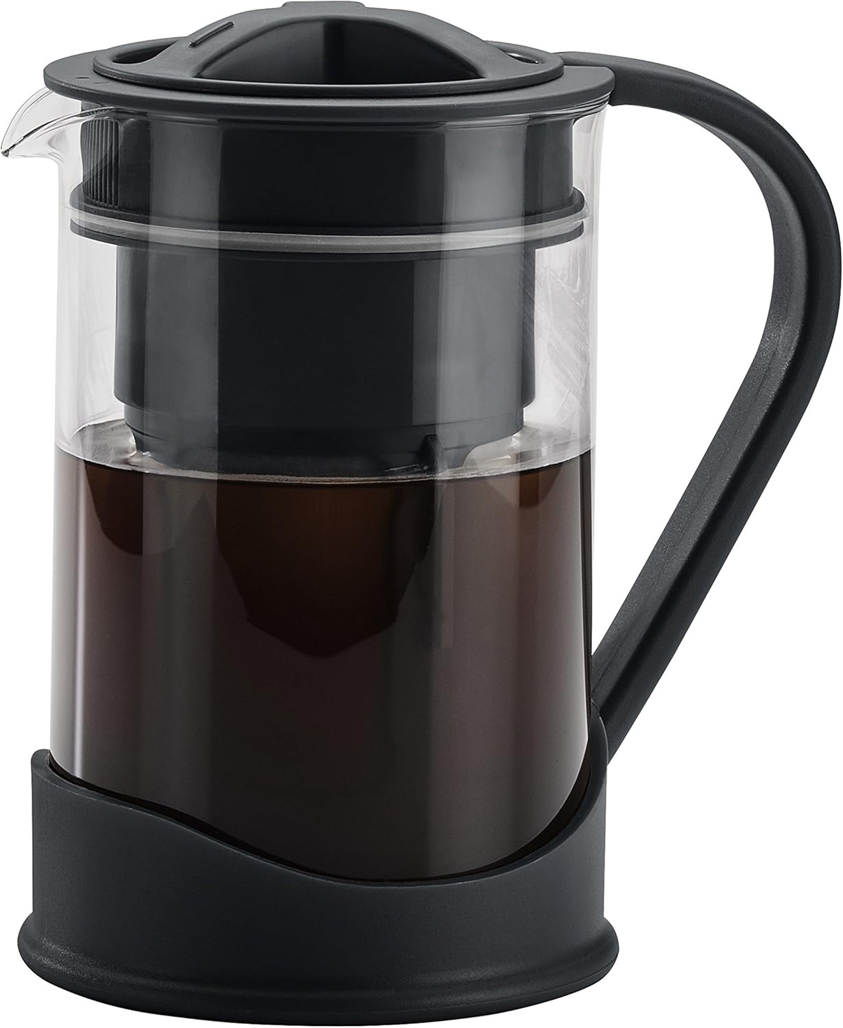 BonJour Cafetera fría de 50.7 onzas, color negro