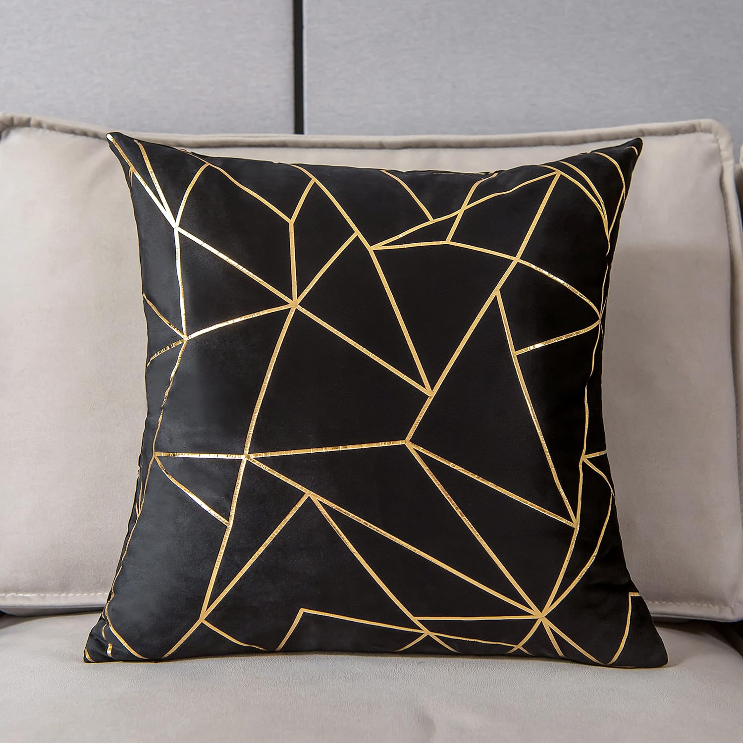 YONGLIU Fundas decorativas de terciopelo para cojines (2 unidades), ultra suaves ideales para Navidad, sofá, dormitorio, automóvil