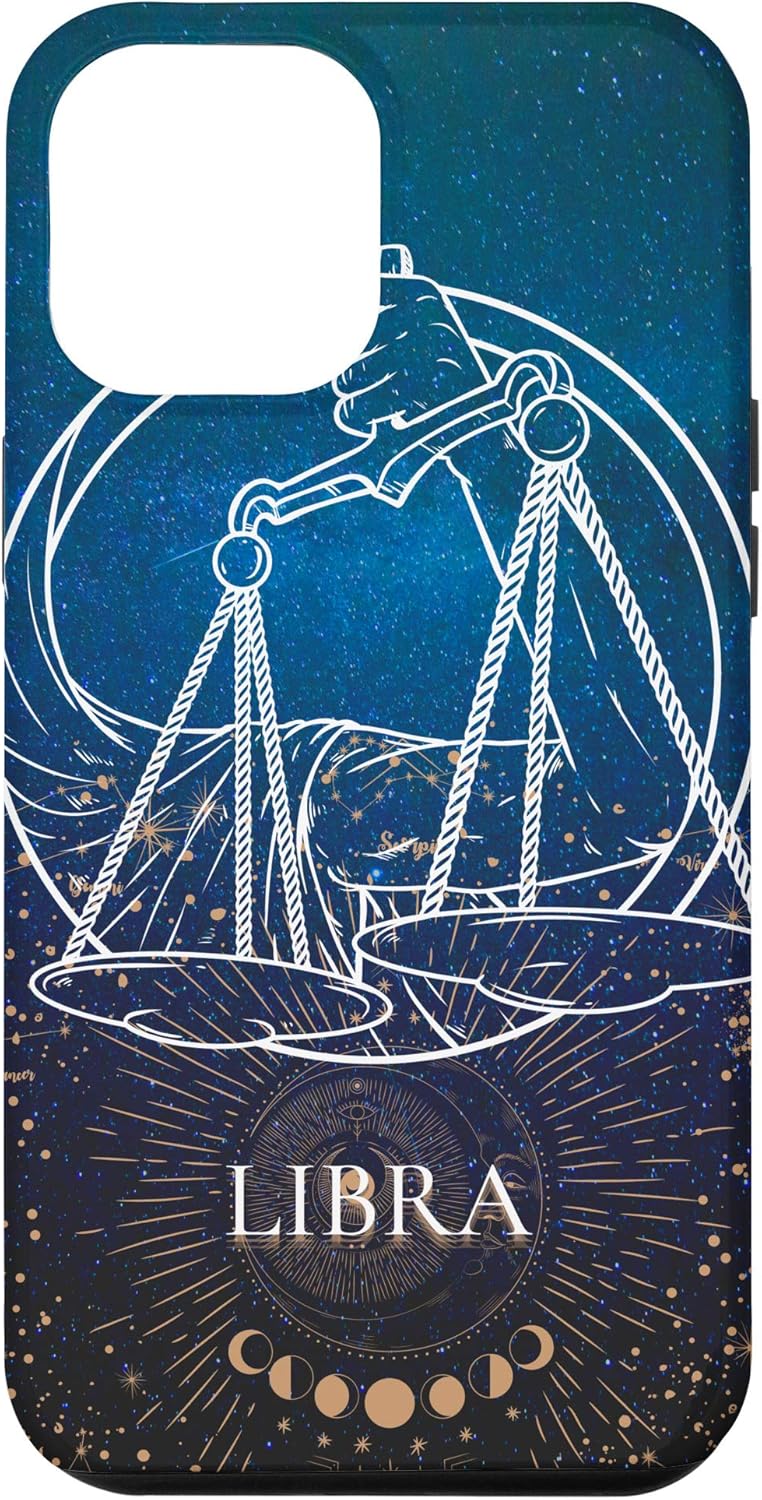 Estuche para iPhone 12 Pro Max Libra signo del zodiaco astrológico regalo SHSN