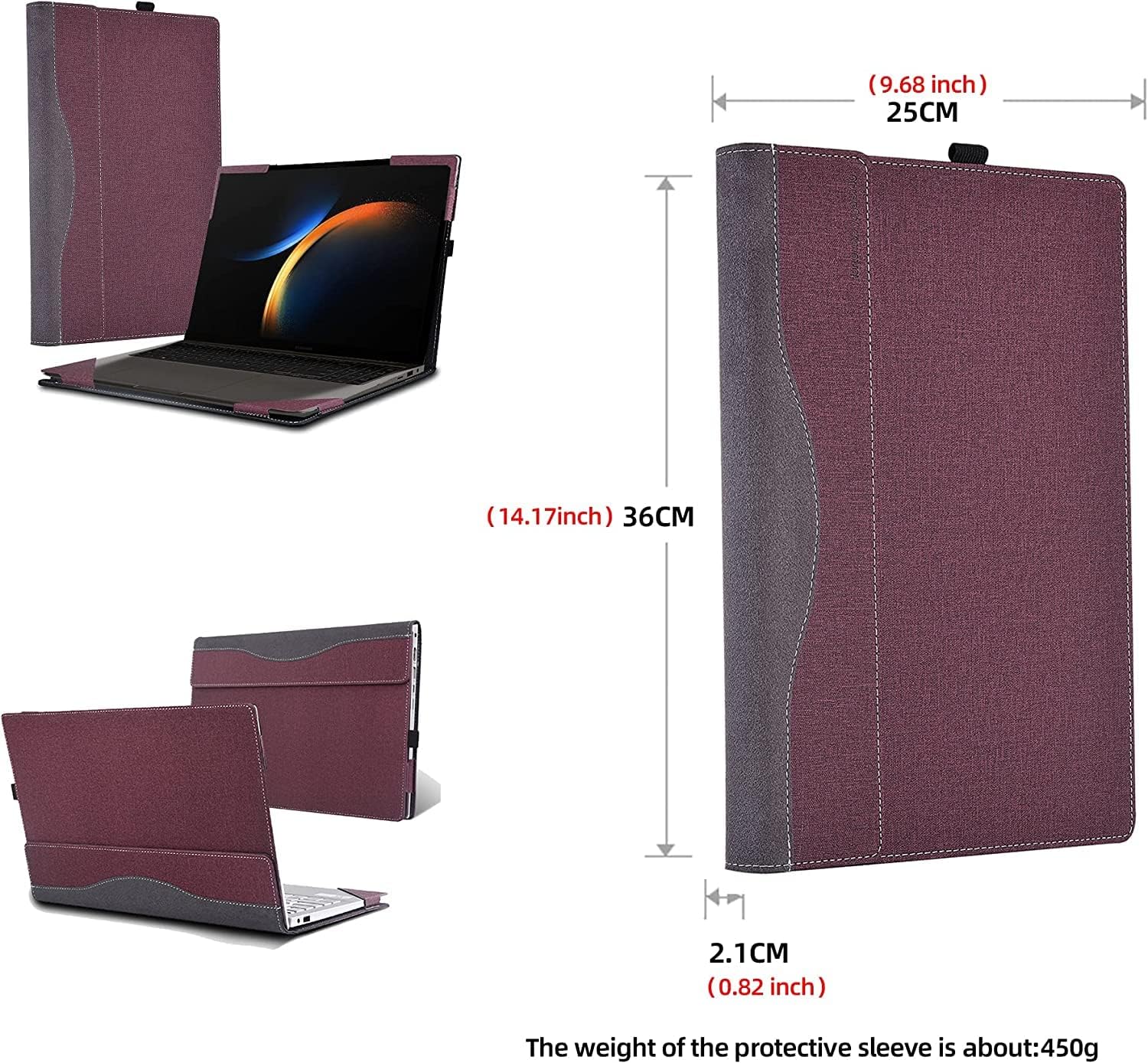 WODBAO Funda para portátil Samsung Galaxy Book3 Pro funda Galaxy Book3 ultra16 a prueba de caídas para computadora de negocios Funda de cuero Shell
